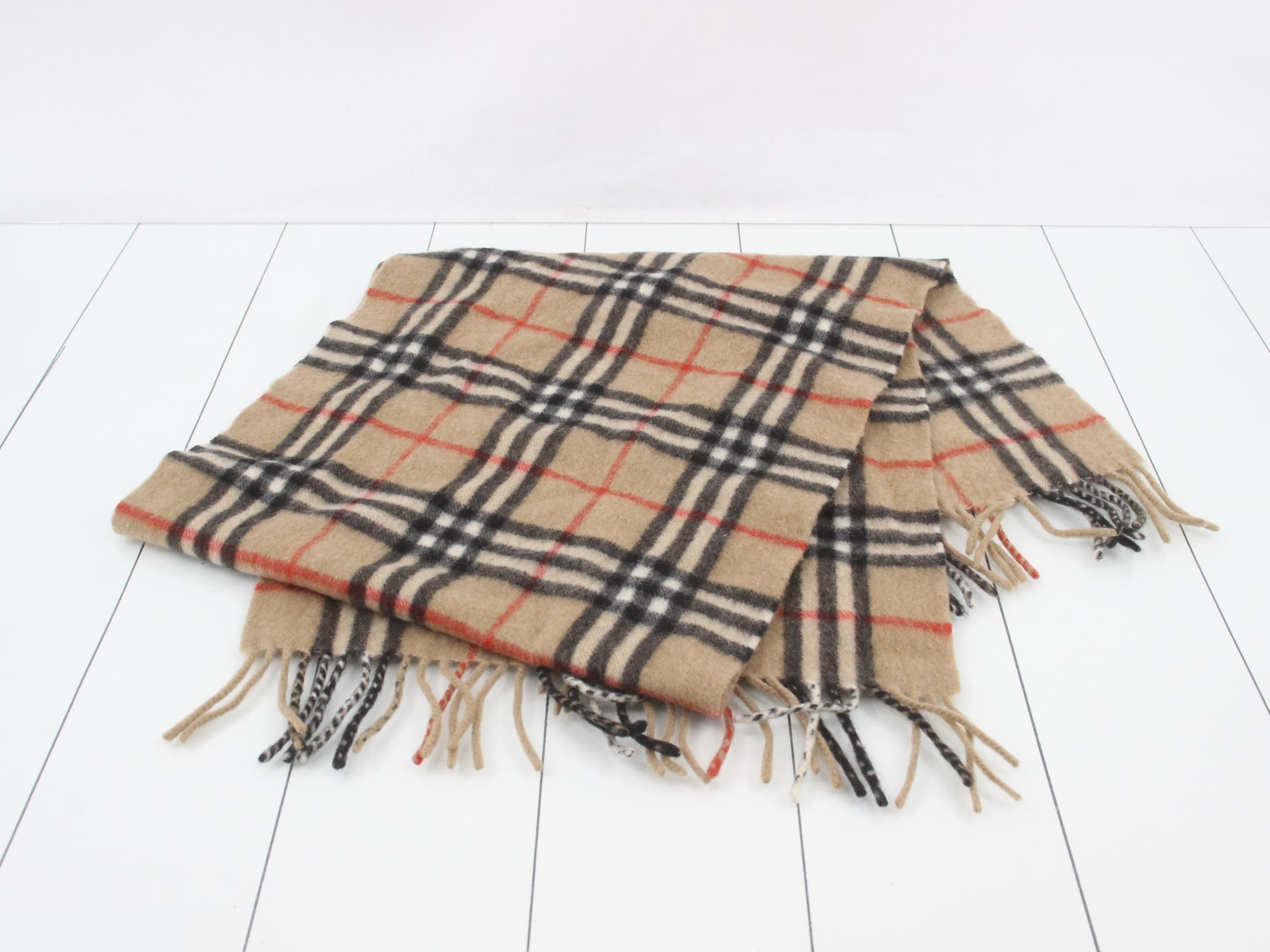 Nova Check Scarf, Beige — view 3