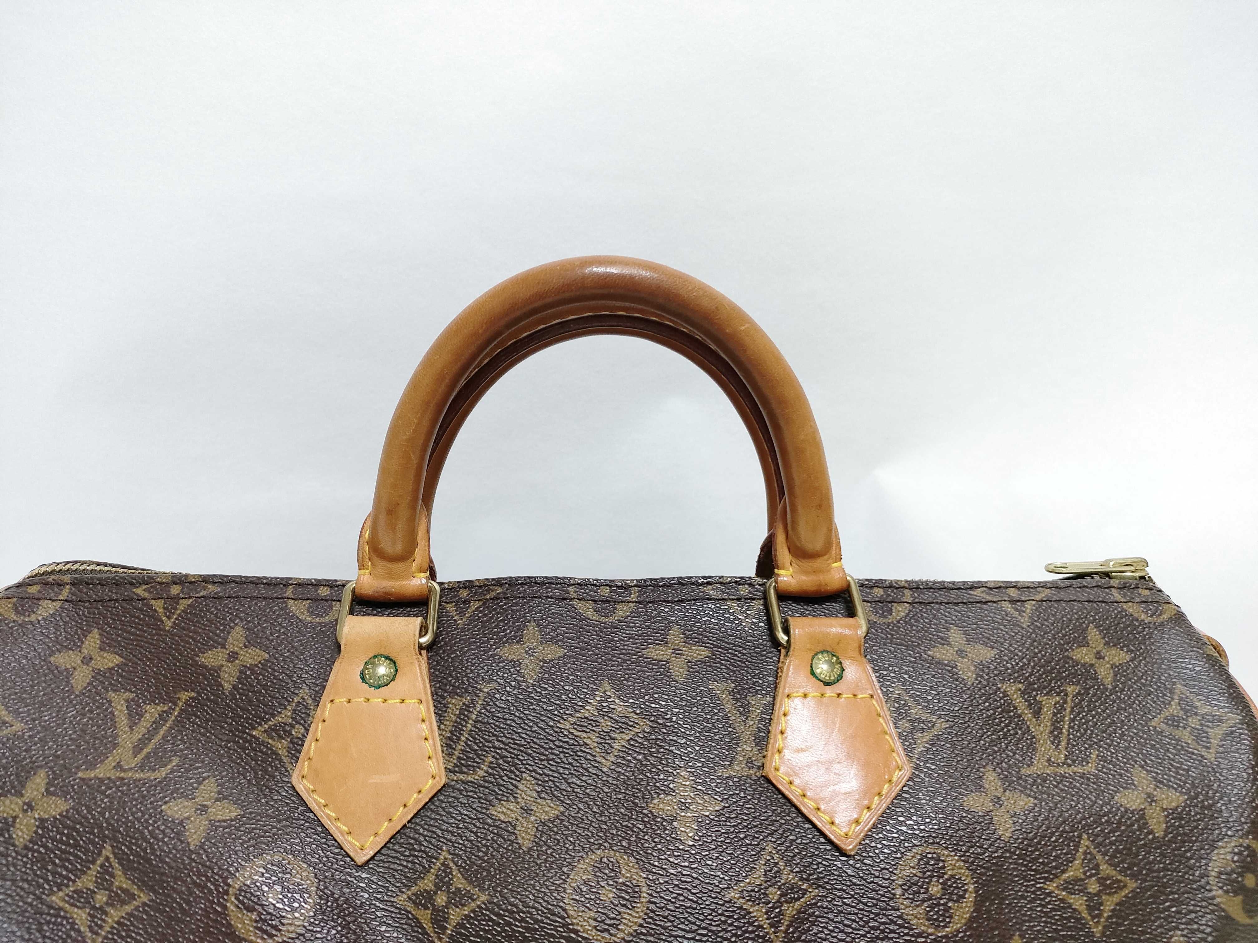 Monogram Speedy 35 Handbag (Zipper pull missing) — view 3