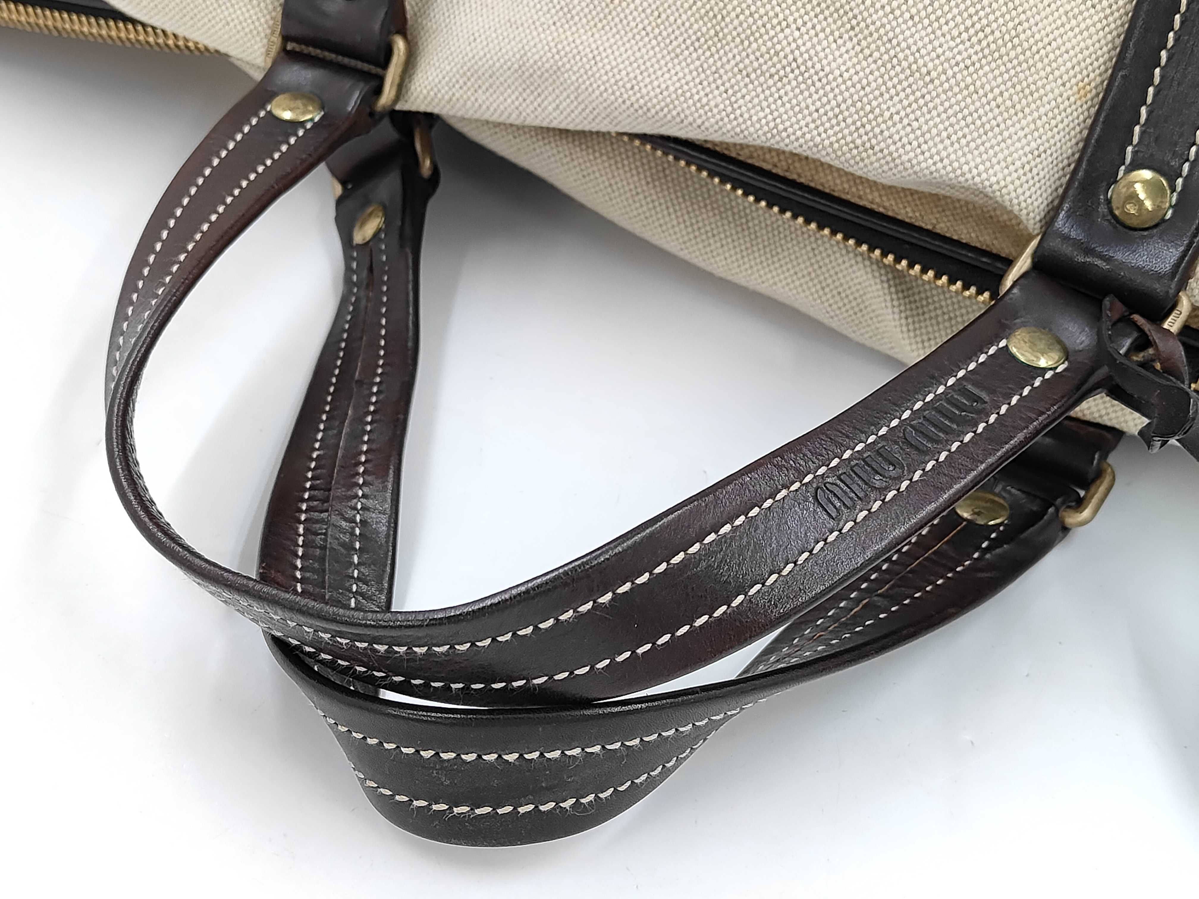 Leather Canvas Boston Bag (Y2K Archive Boston Bag) — view 3