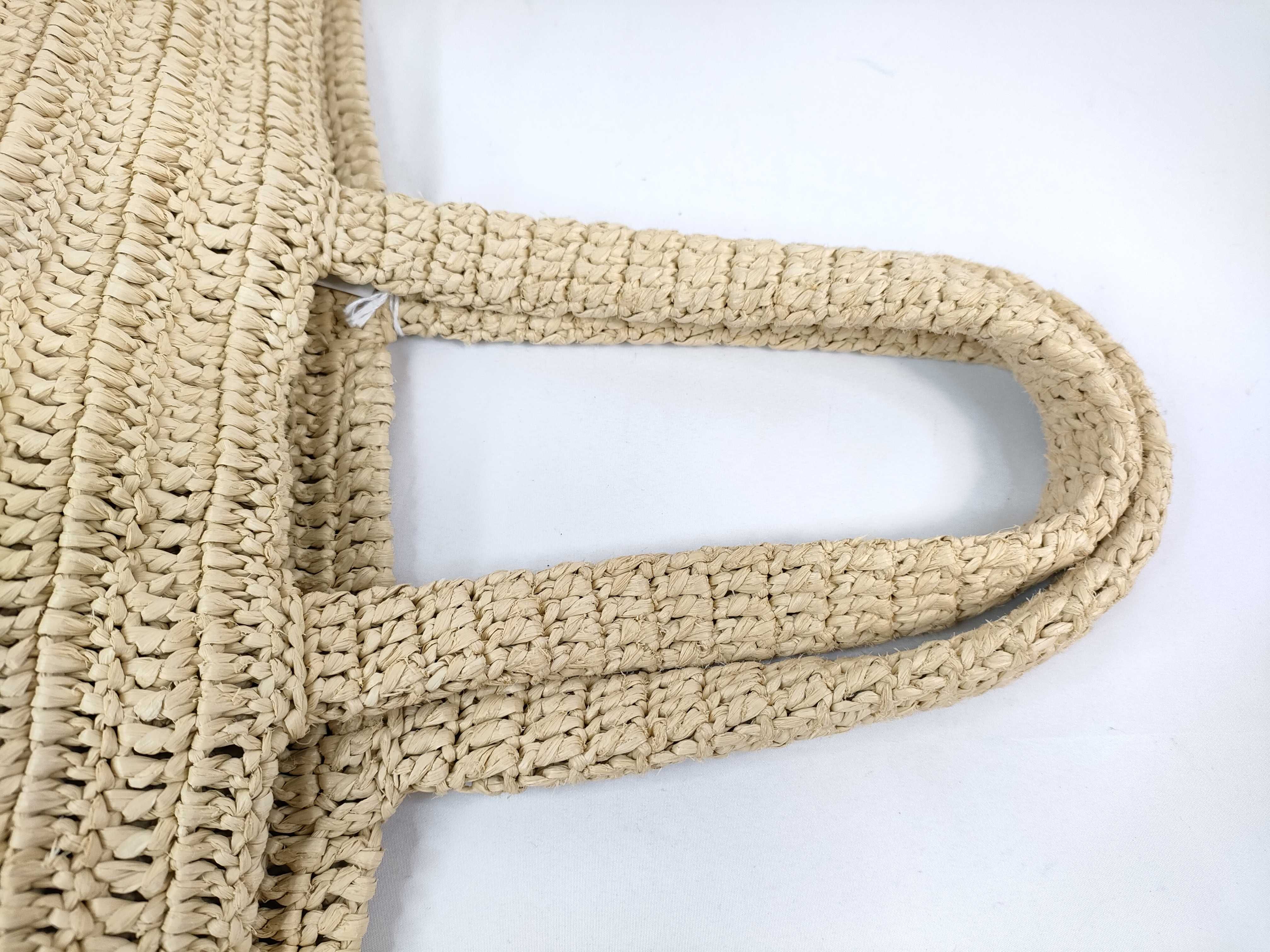 DU- Paris Rive Gauche Raffia Tote Bag Beige 688864 Tote Bag — view 3
