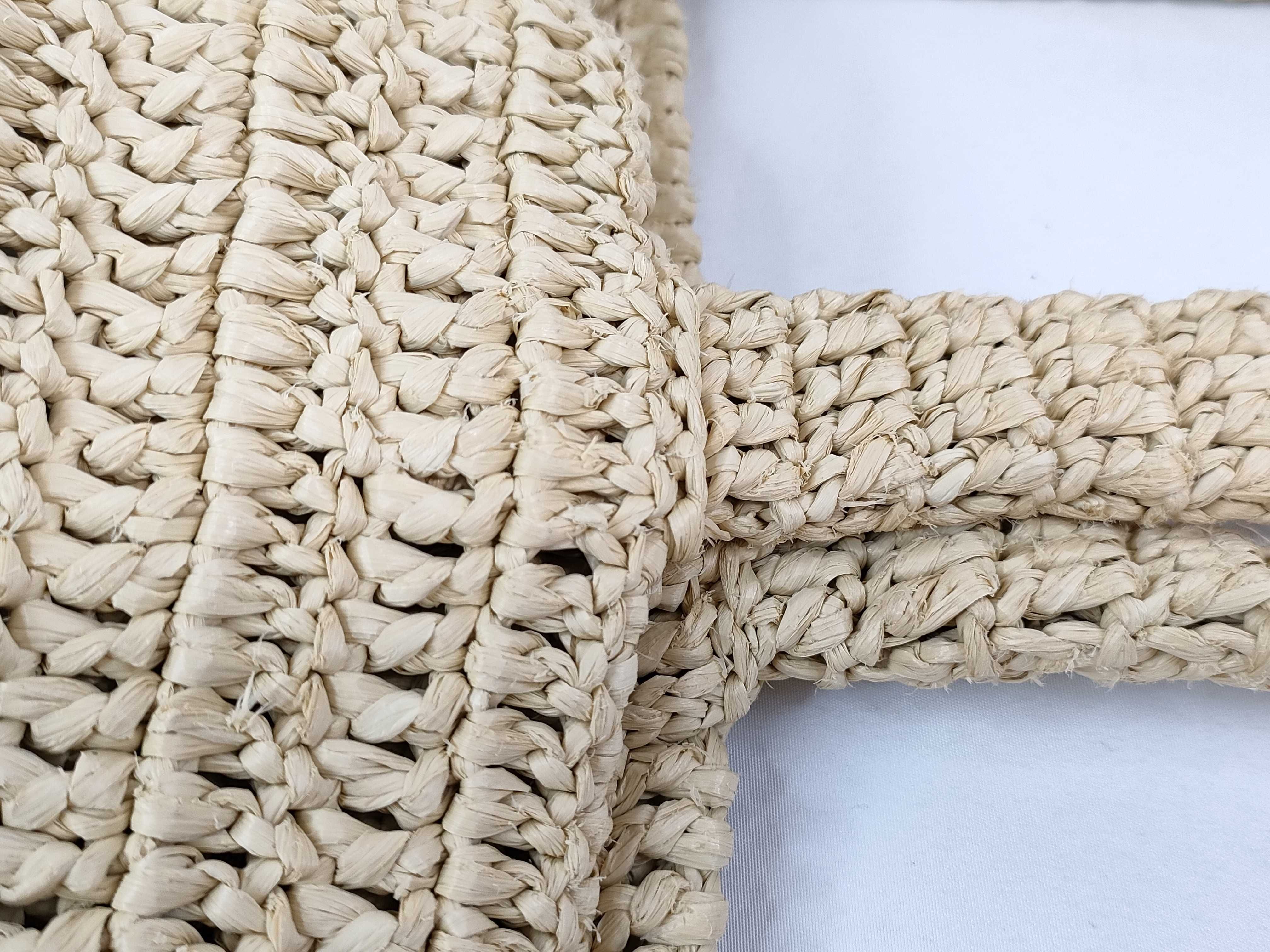 DU- Paris Rive Gauche Raffia Tote Bag Beige 688864 Tote Bag — view 5