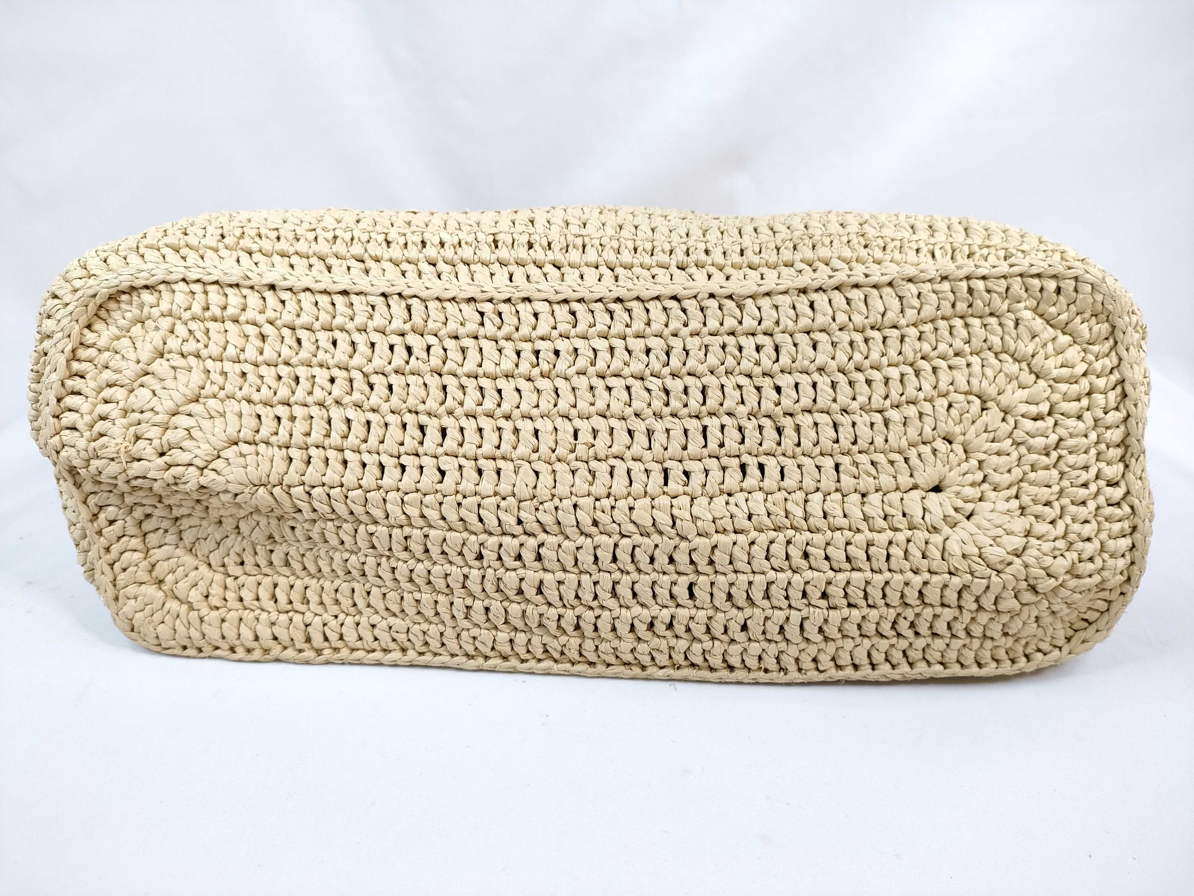 DU- Paris Rive Gauche Raffia Tote Bag Beige 688864 Tote Bag — view 7
