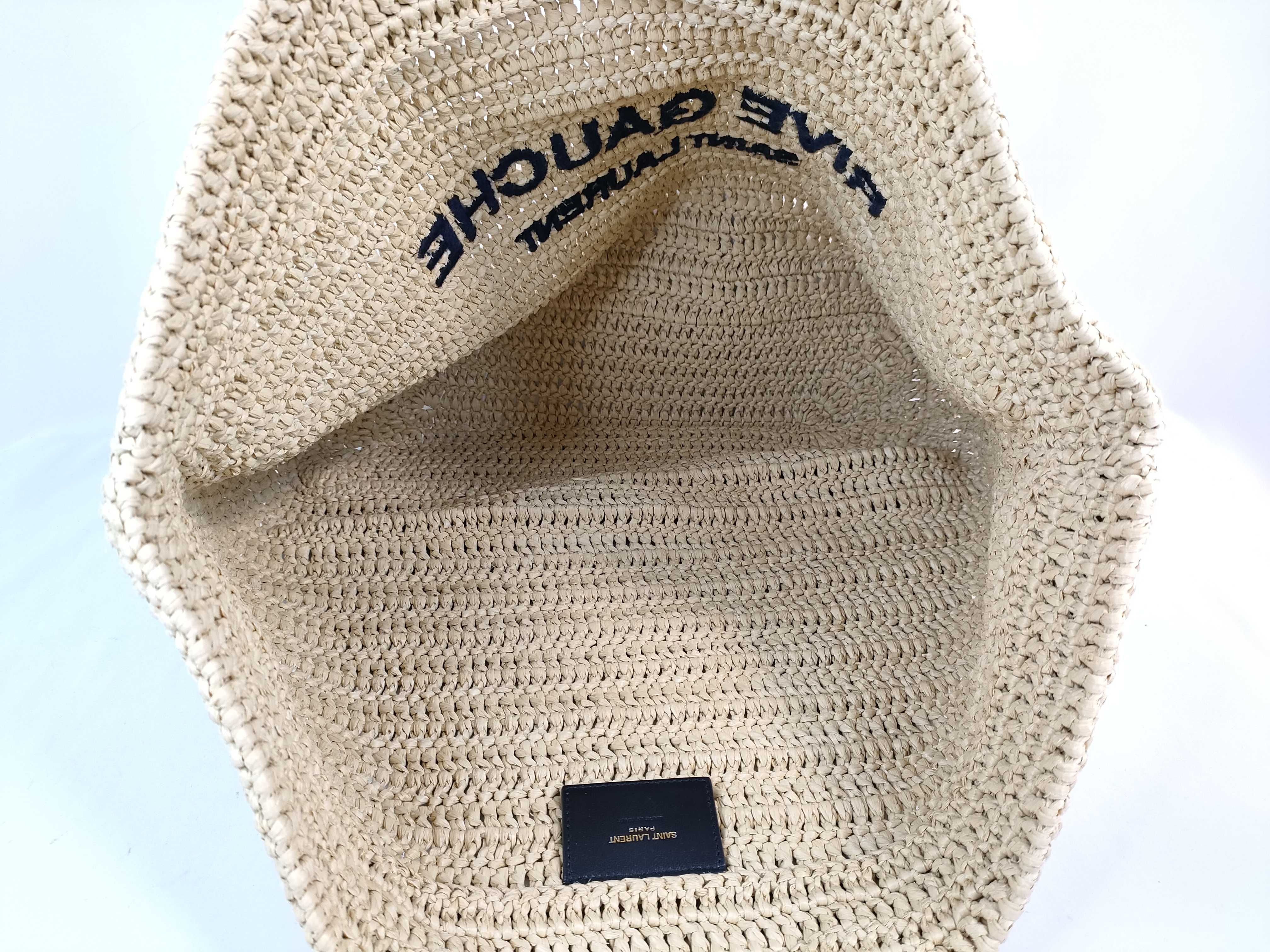 DU- Paris Rive Gauche Raffia Tote Bag Beige 688864 Tote Bag — view 9