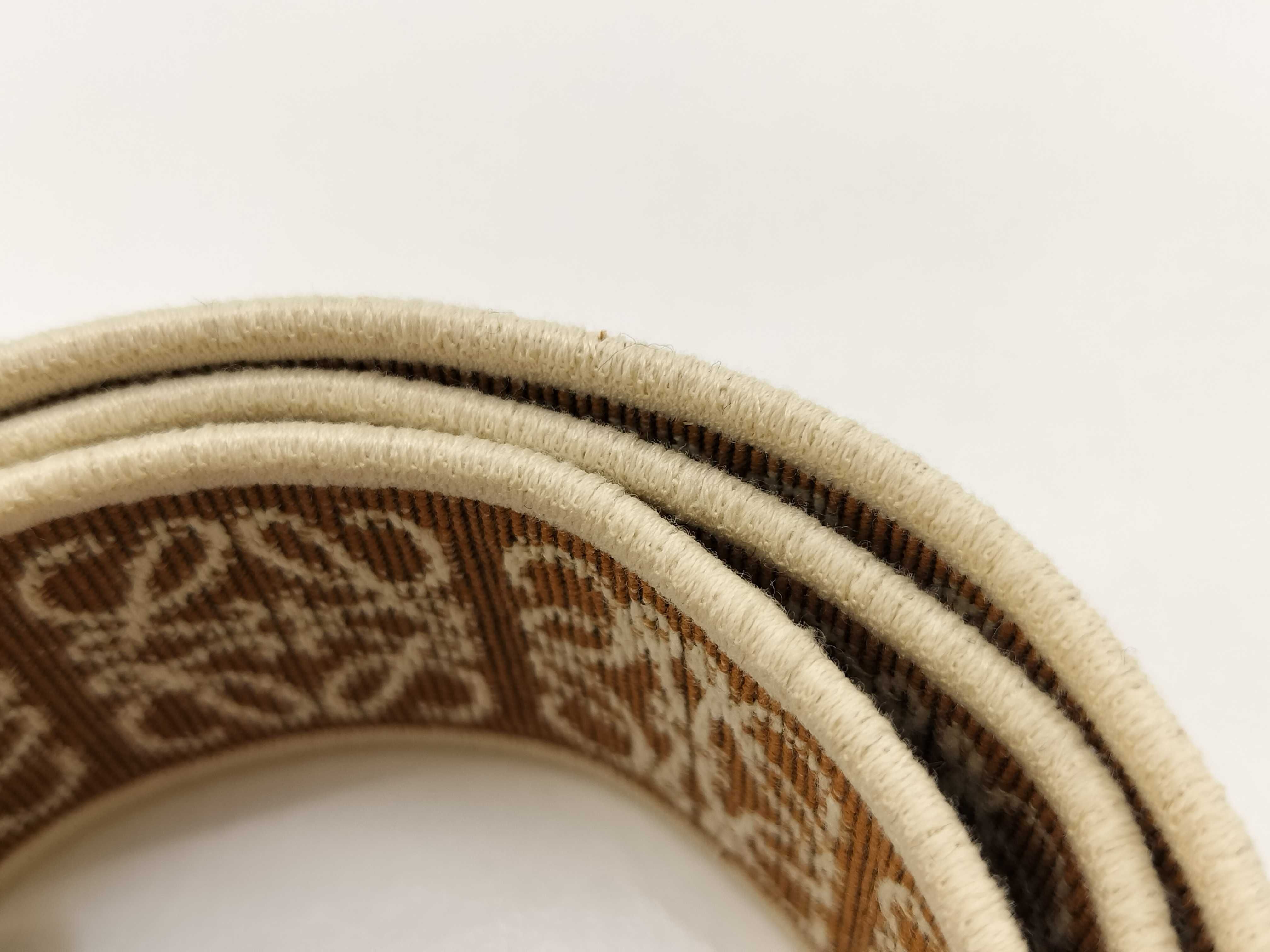 shoulder strap, Anagram design, canvas and leather, brown, gold hardware. — view 9