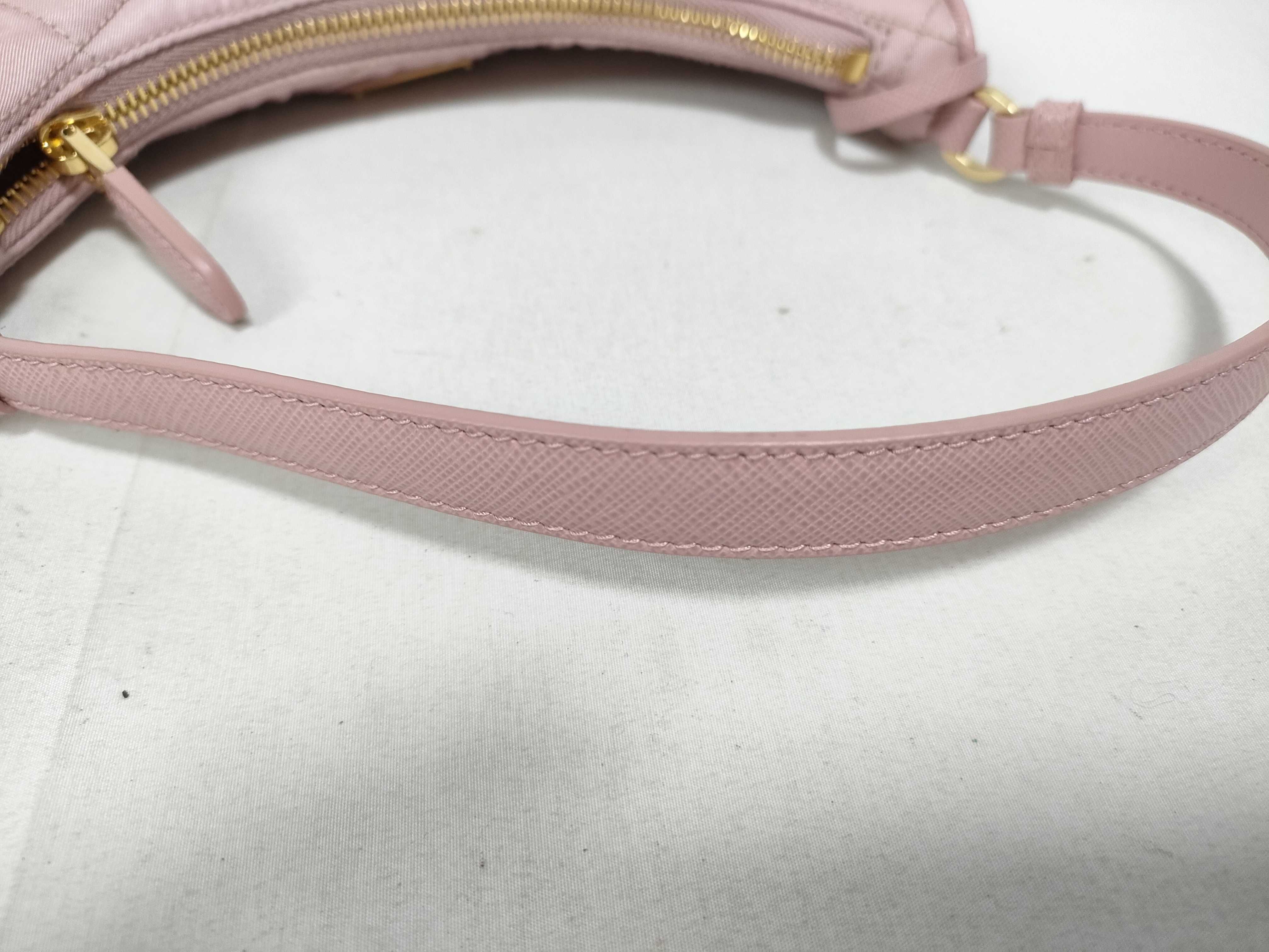 Tessuto Quilted Re-Nylon Shoulder Bag, Pink, with Dust Bag and Clochette. — view 7