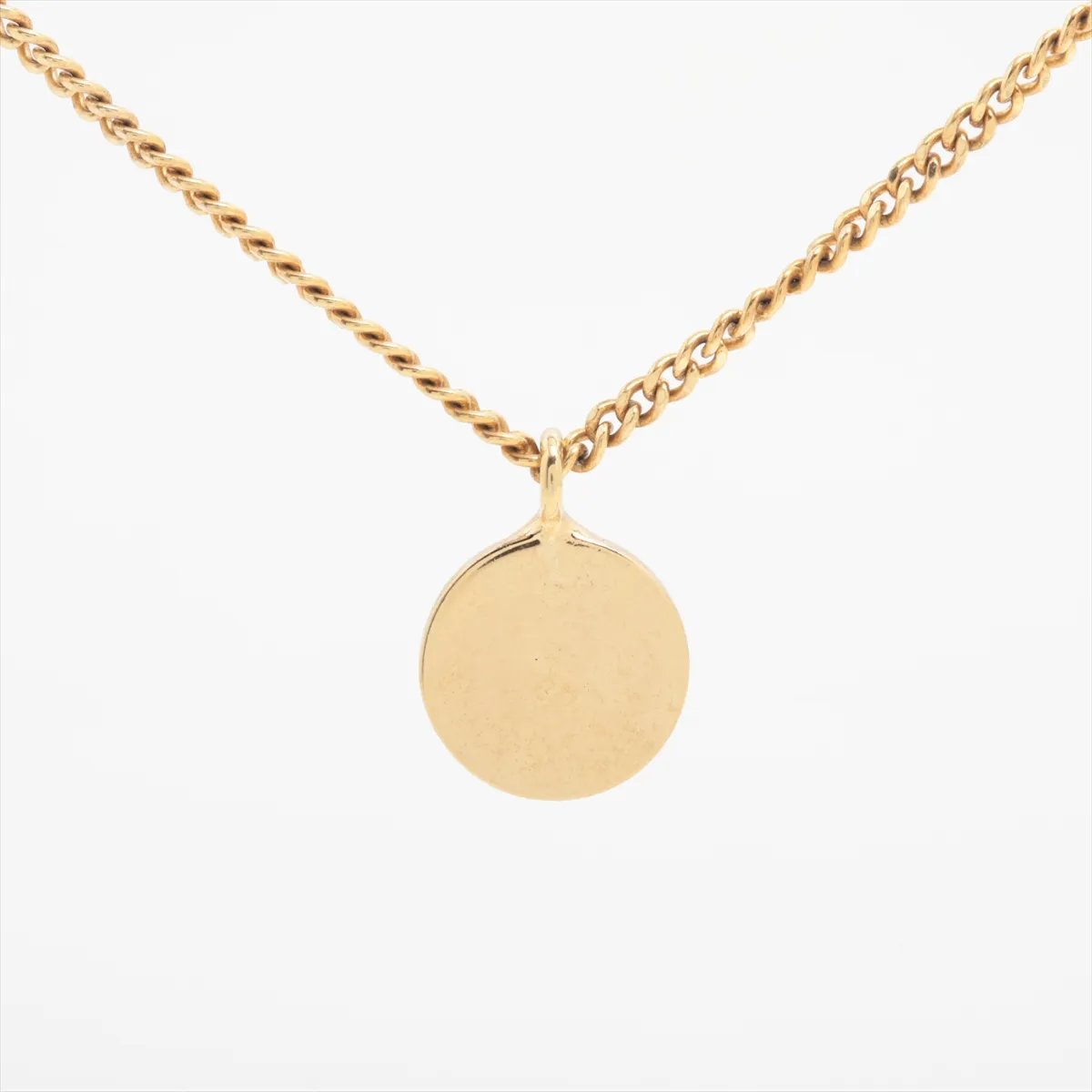 CD logo necklace, GP gold. Shows signs of wear, — view 2