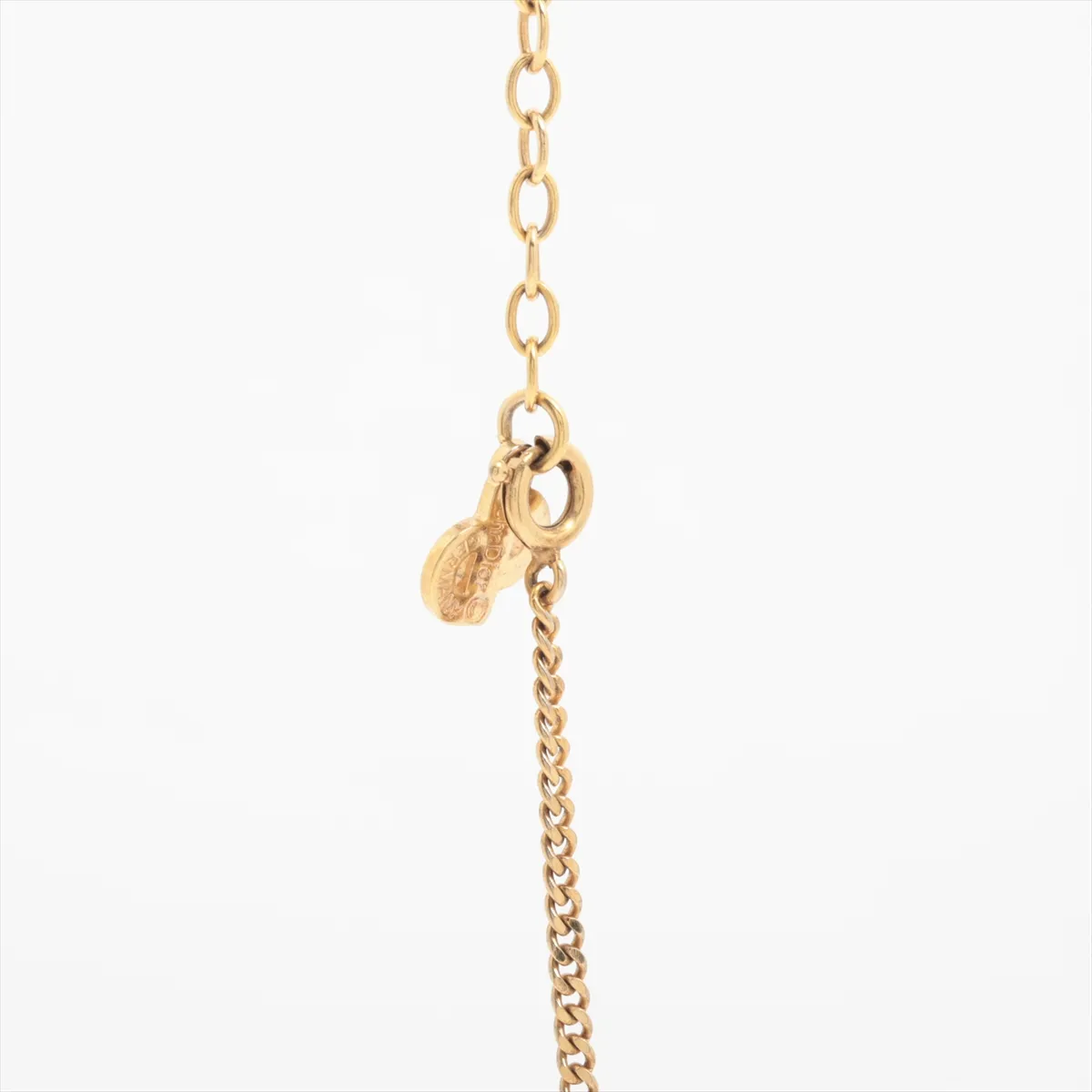 CD logo necklace, GP gold. Shows signs of wear, — view 3