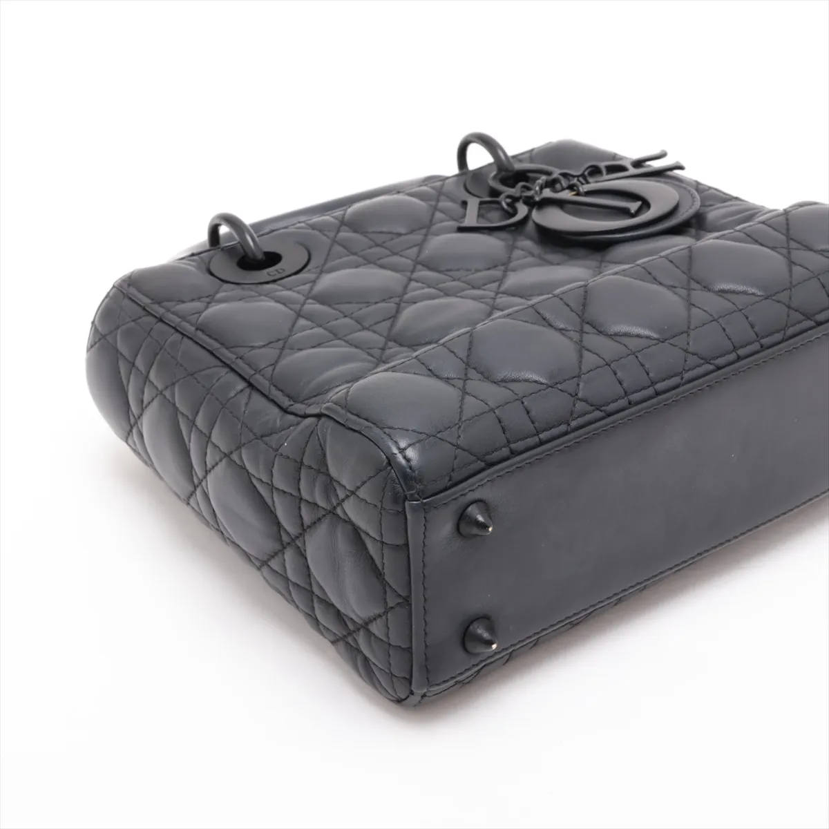 My Lady Dior Leather 2-Way Handbag, Black — view 4