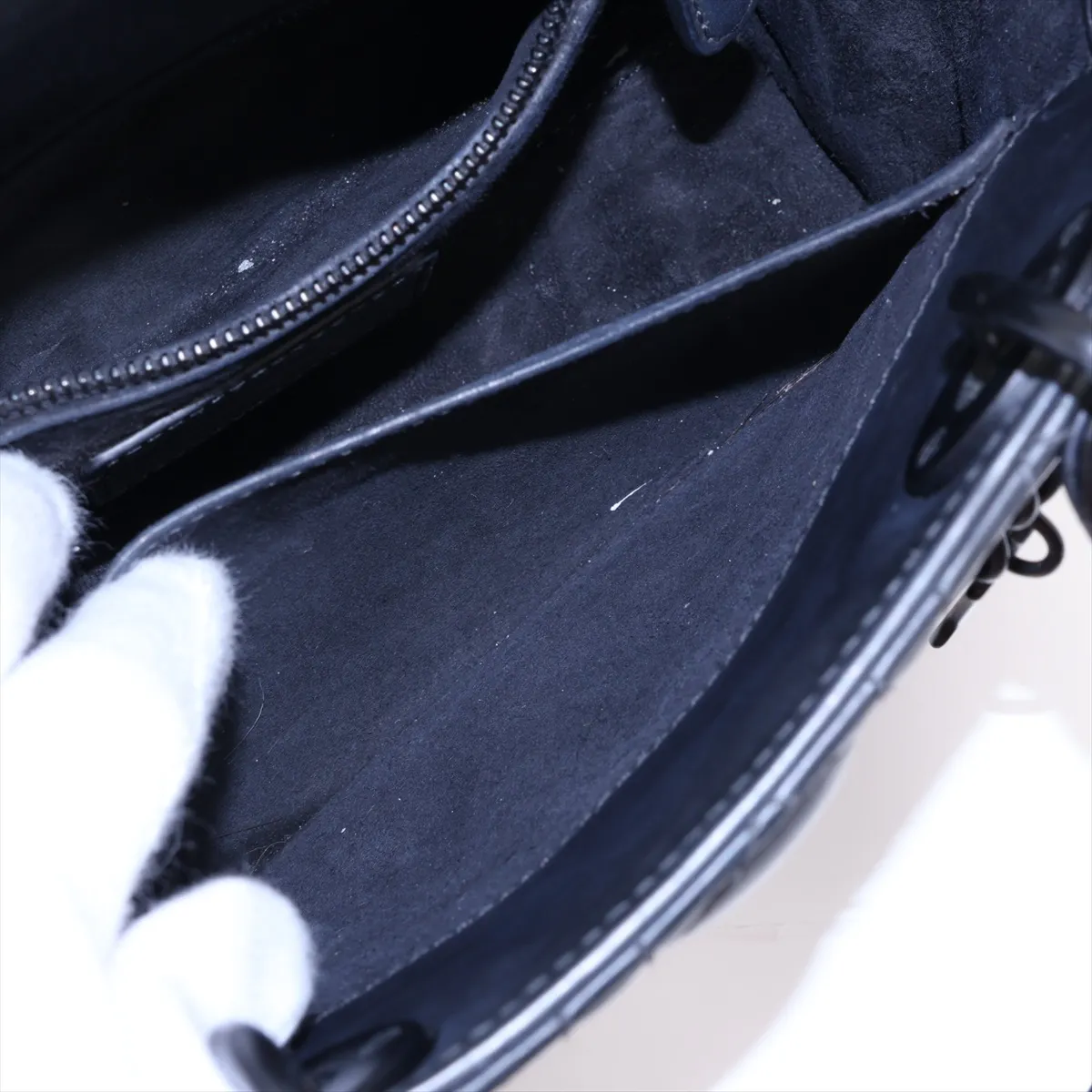 My Lady Dior Leather 2-Way Handbag, Black — view 10