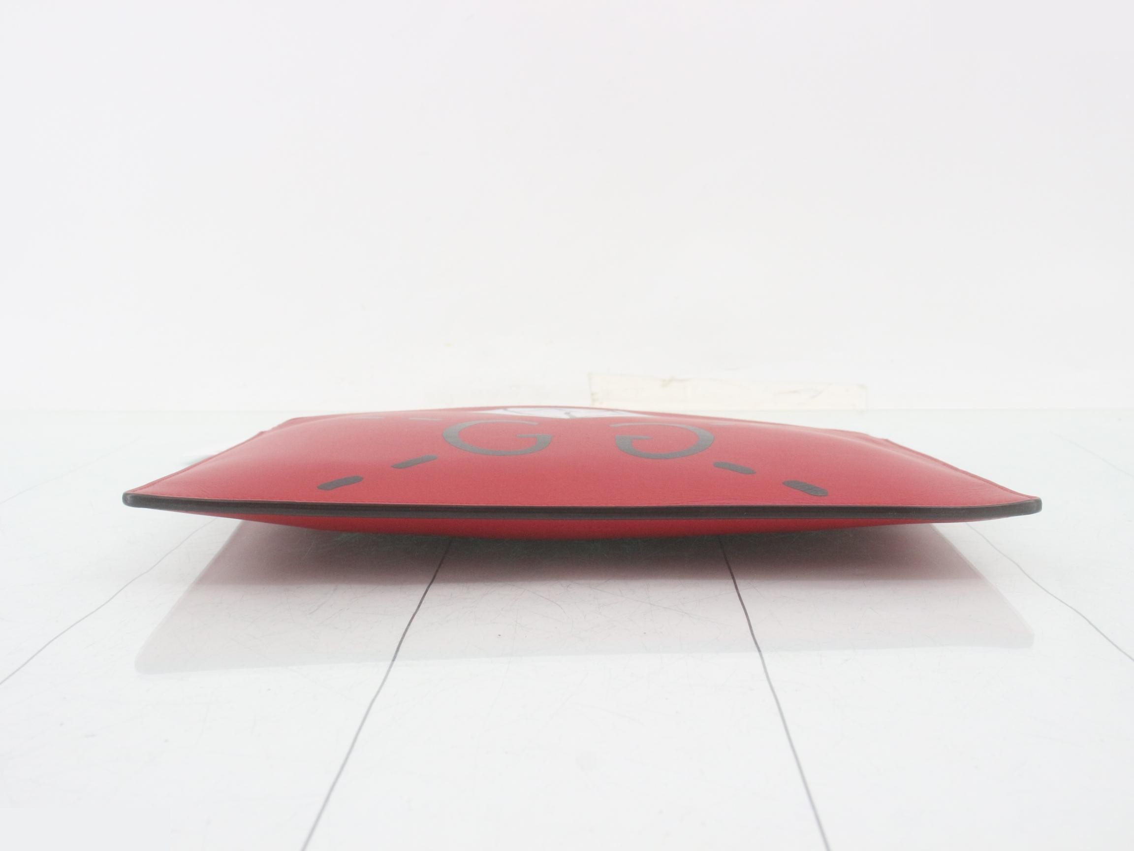 Clutch GG Diamond Print Red Leather — view 3
