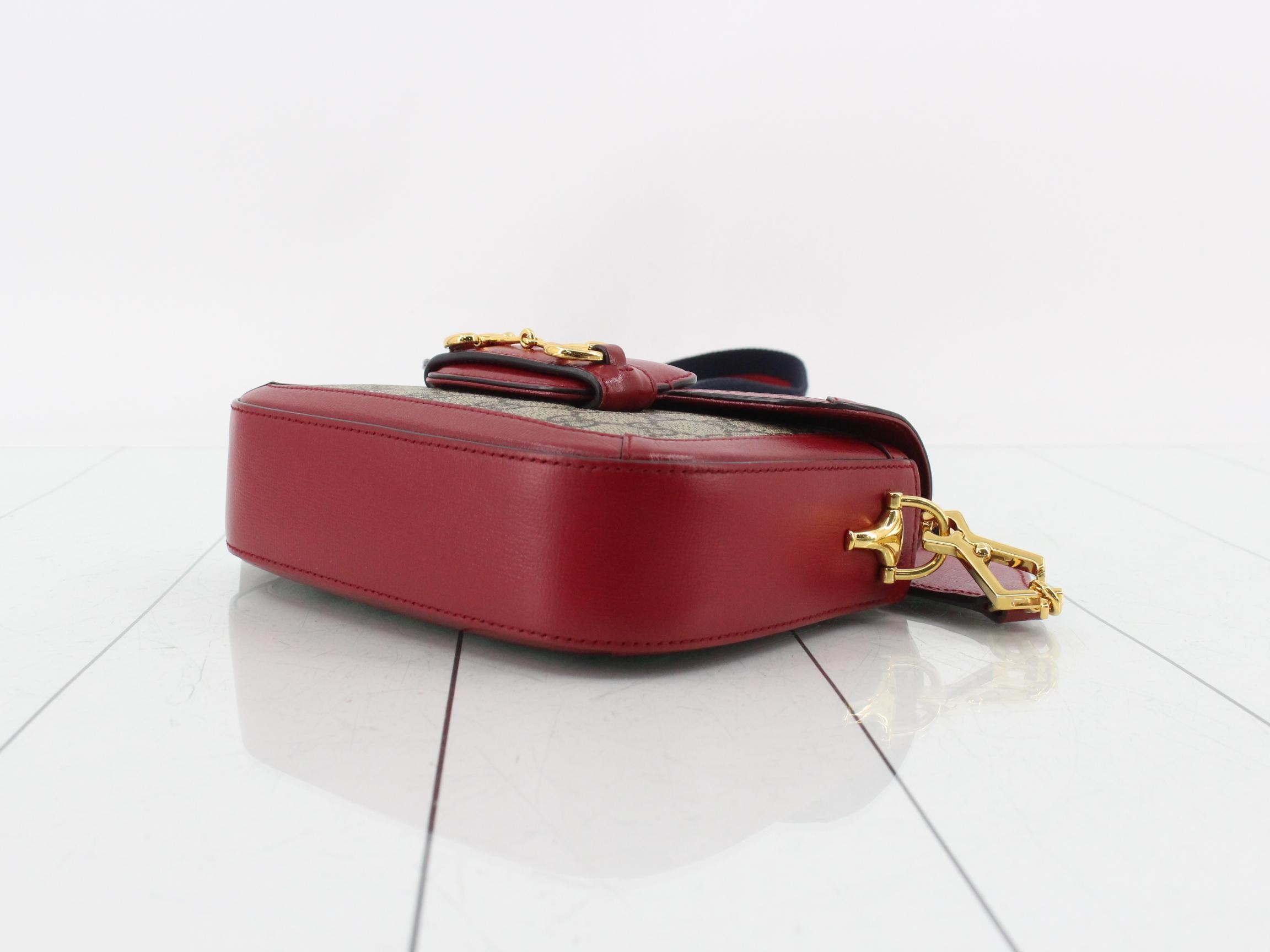 GG Supreme Horsebit 1955 Leather Shoulder Bag — view 6