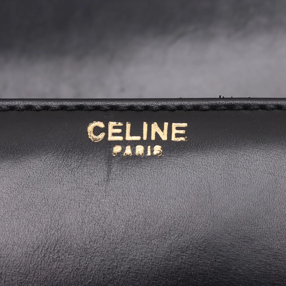 Carriage Metal Leather Shoulder Bag Black — view 12