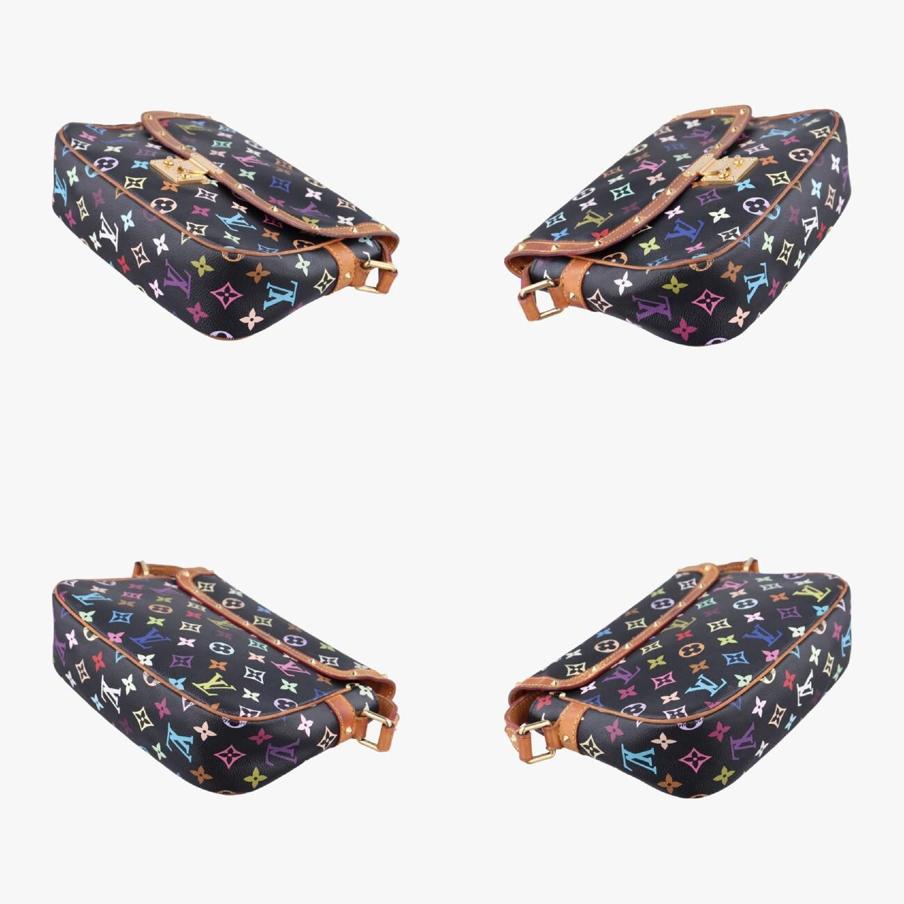 Sologne Noir Monogram Multicolor M92639 (Serial Number Unknown) Shoulder Bag — view 4