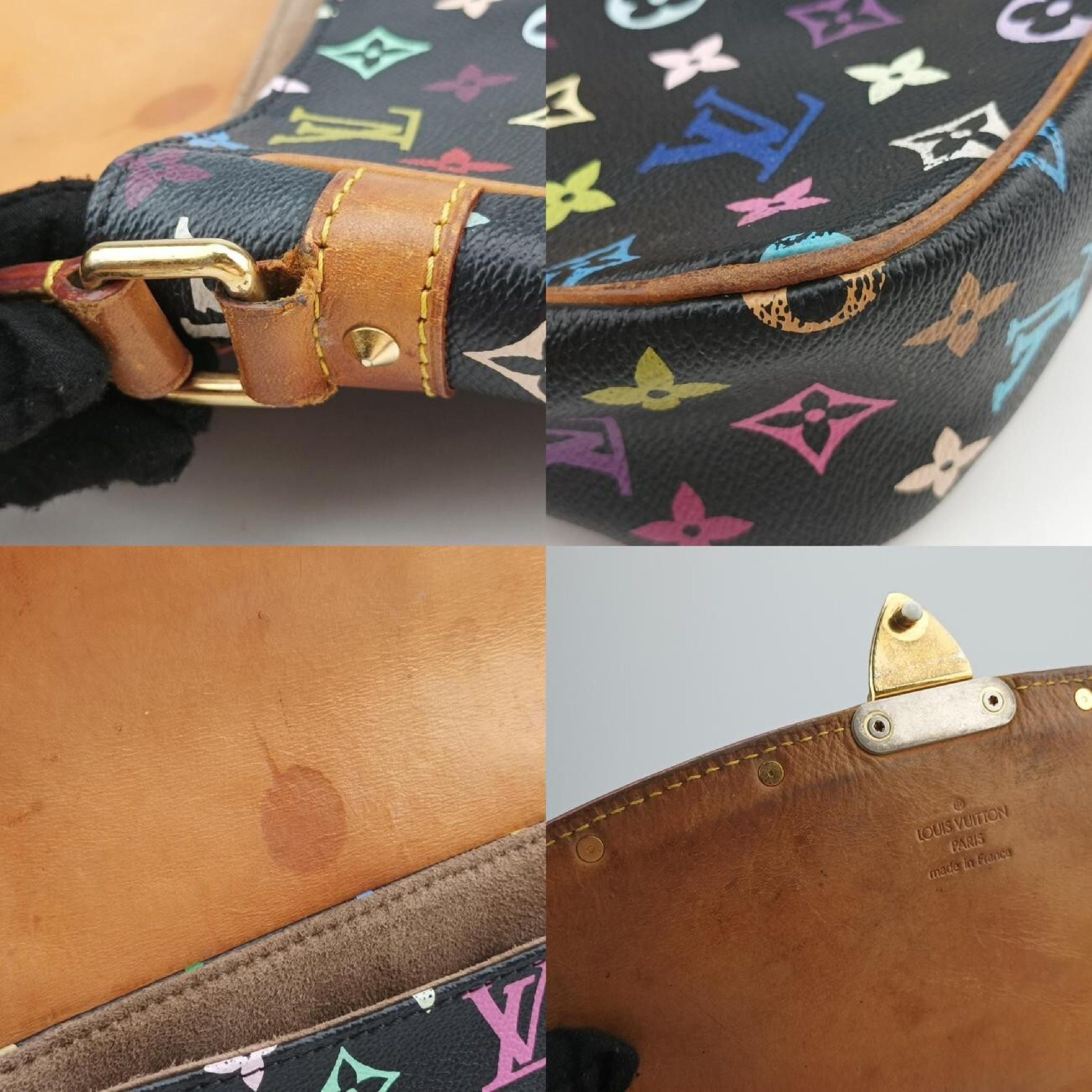 Sologne Noir Monogram Multicolor M92639 (Serial Number Unknown) Shoulder Bag — view 9