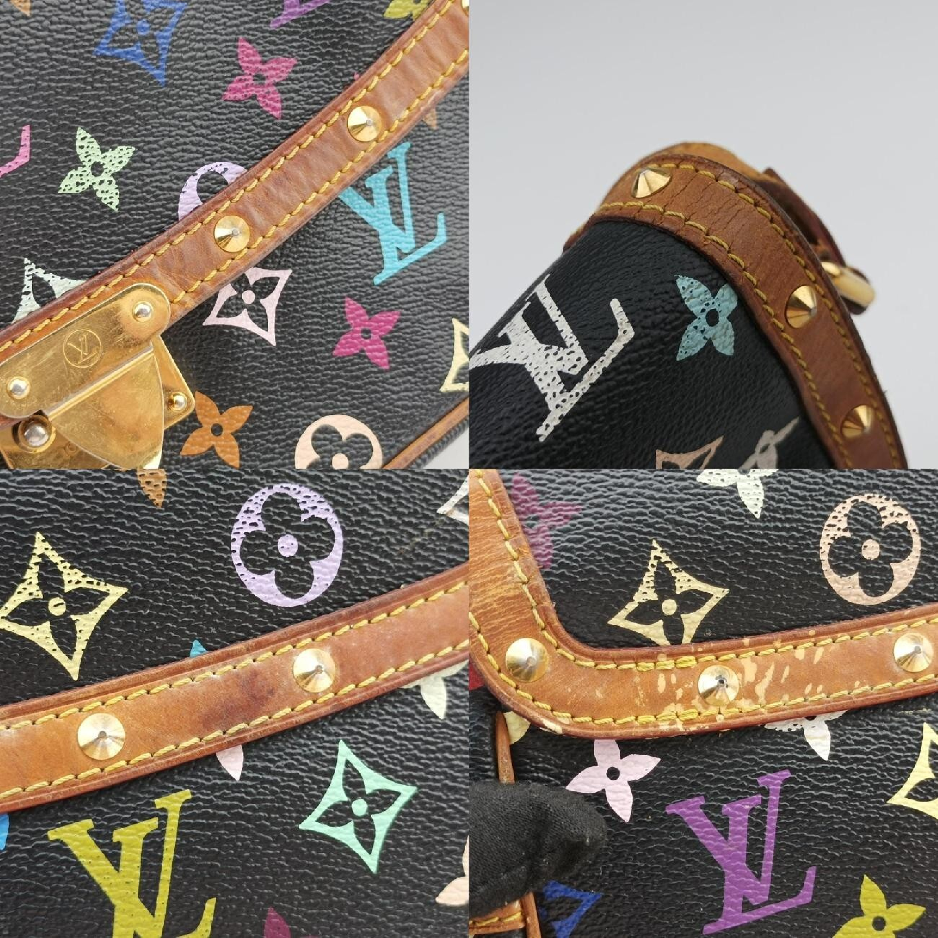 Sologne Noir Monogram Multicolor M92639 (Serial Number Unknown) Shoulder Bag — view 10