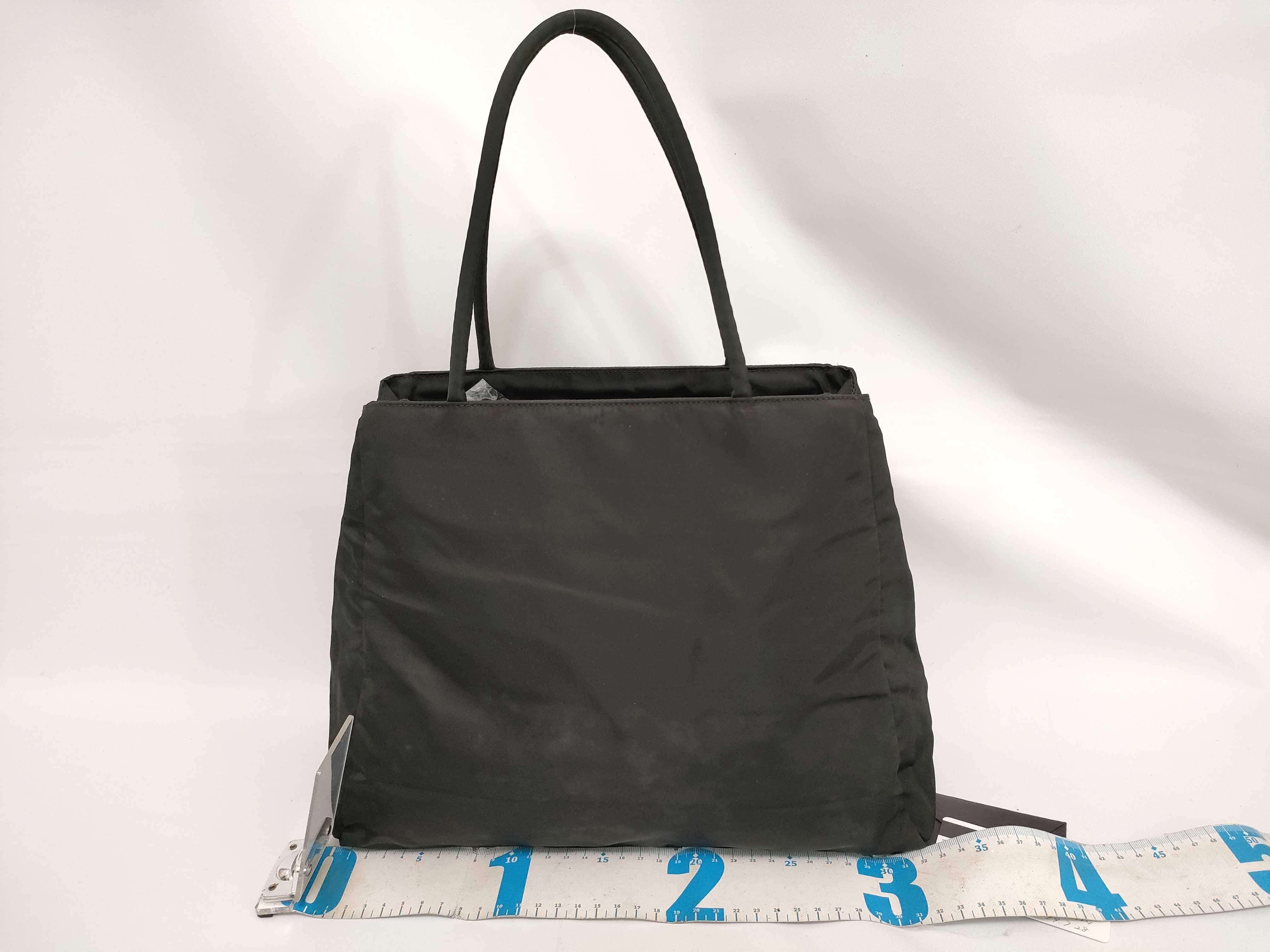 Nylon Prada Triangle Logo Tote Bag Nylon Black Tote Bag — view 2