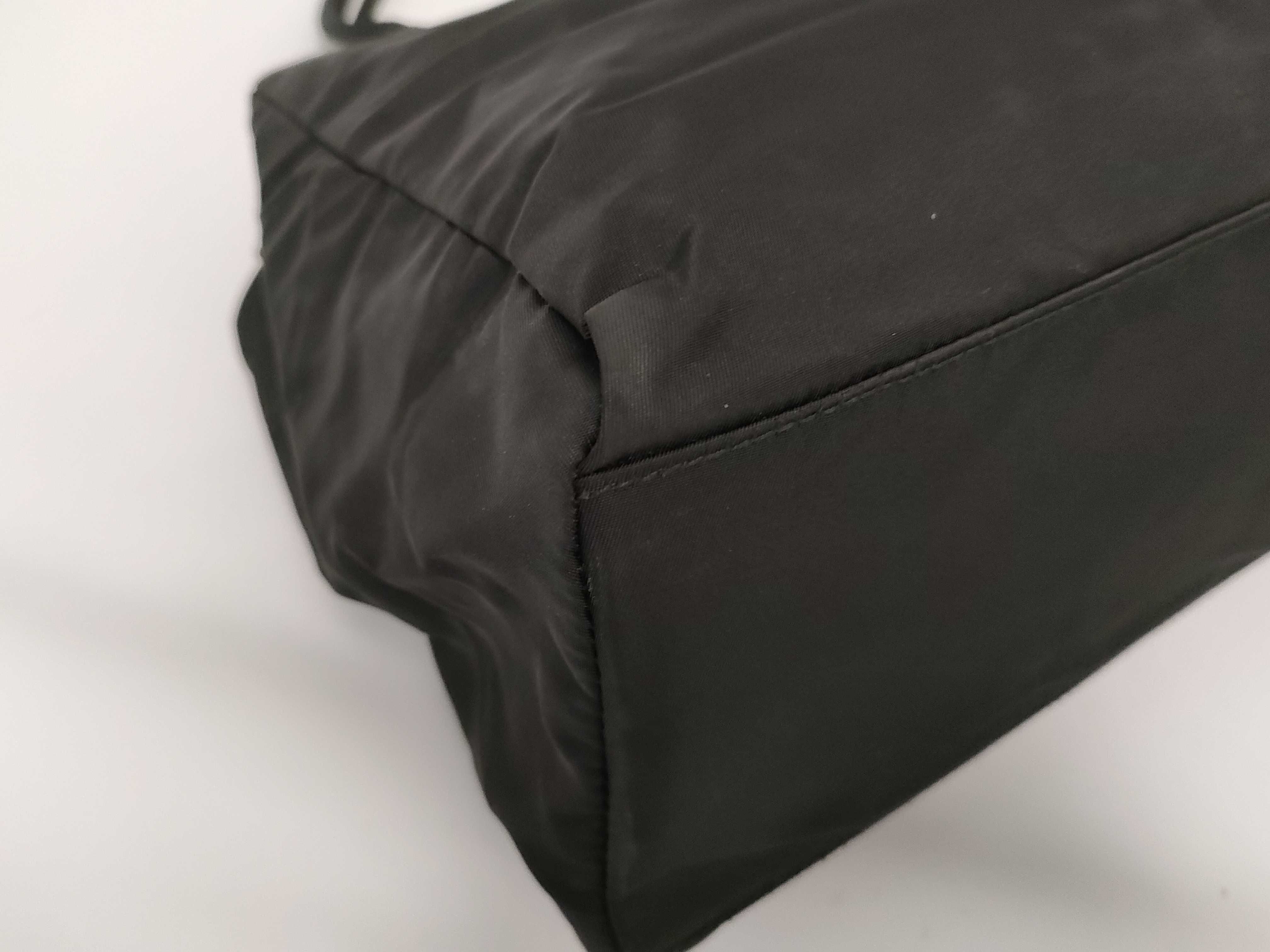 Nylon Prada Triangle Logo Tote Bag Nylon Black Tote Bag — view 4
