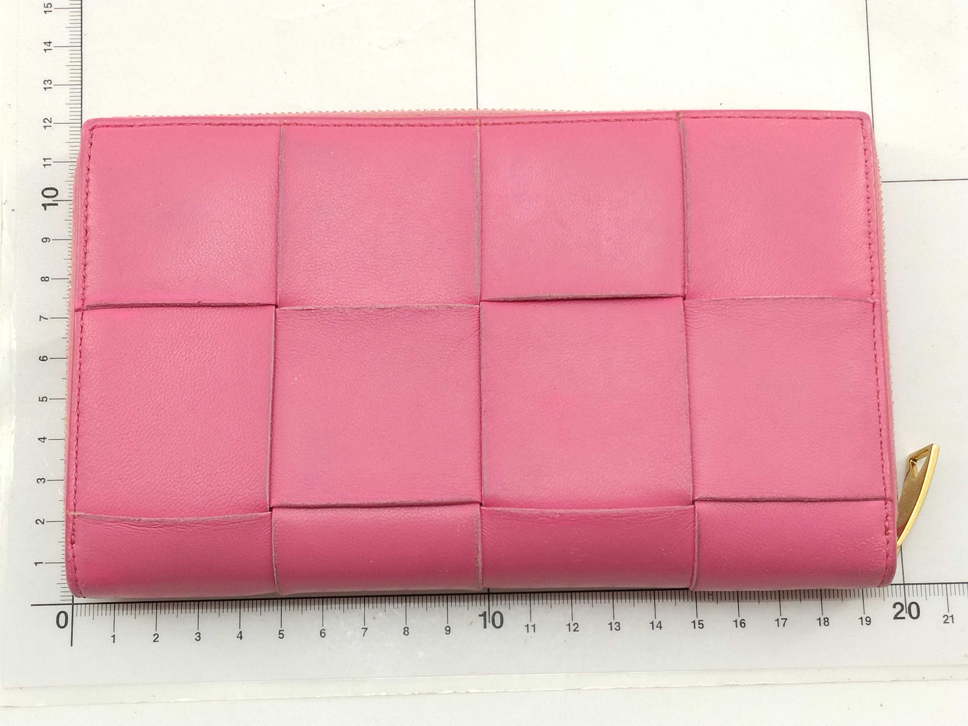 Intrecciato Long Wallet, Pink — view 2
