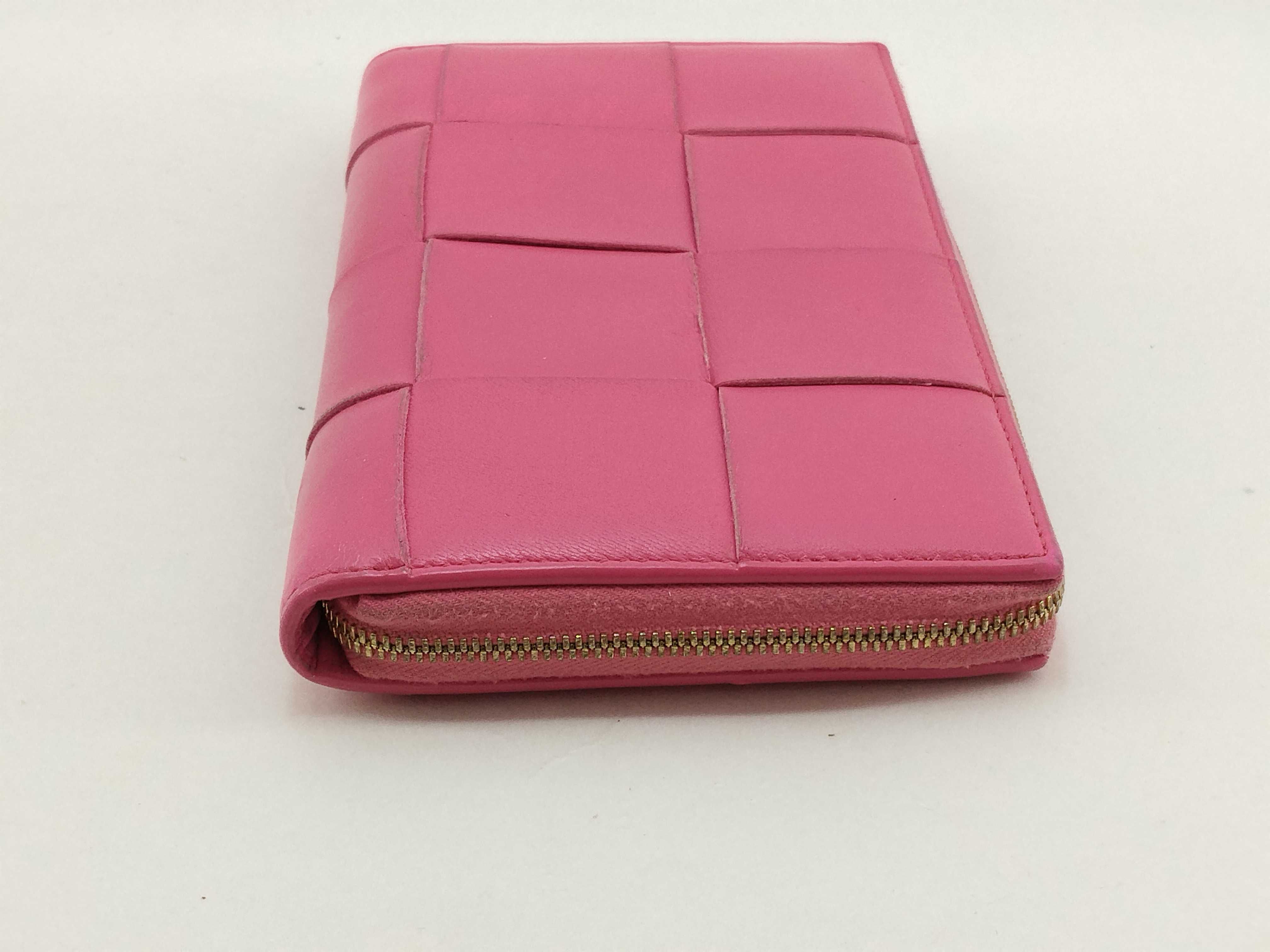 Intrecciato Long Wallet, Pink — view 3