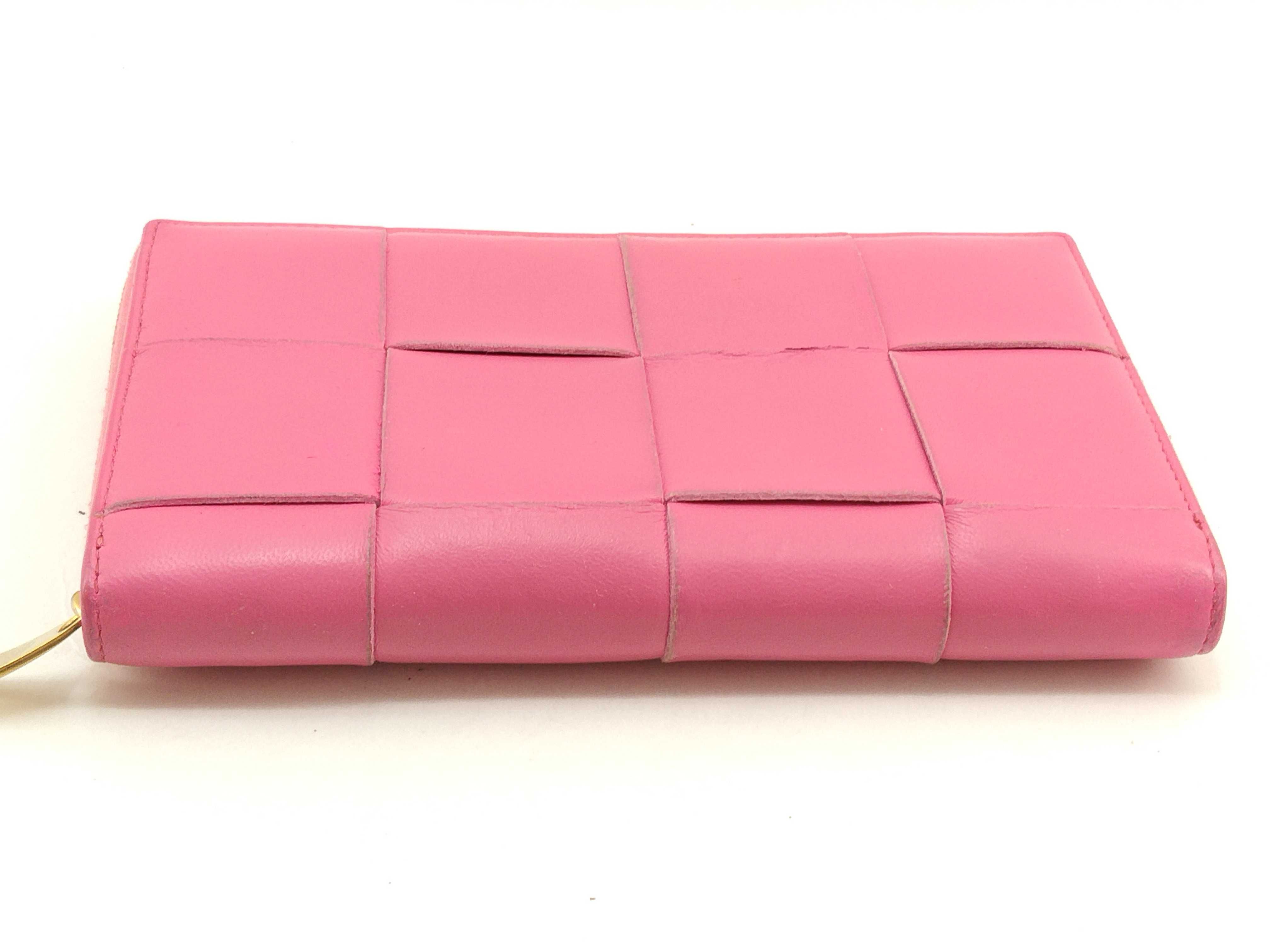 Intrecciato Long Wallet, Pink — view 5