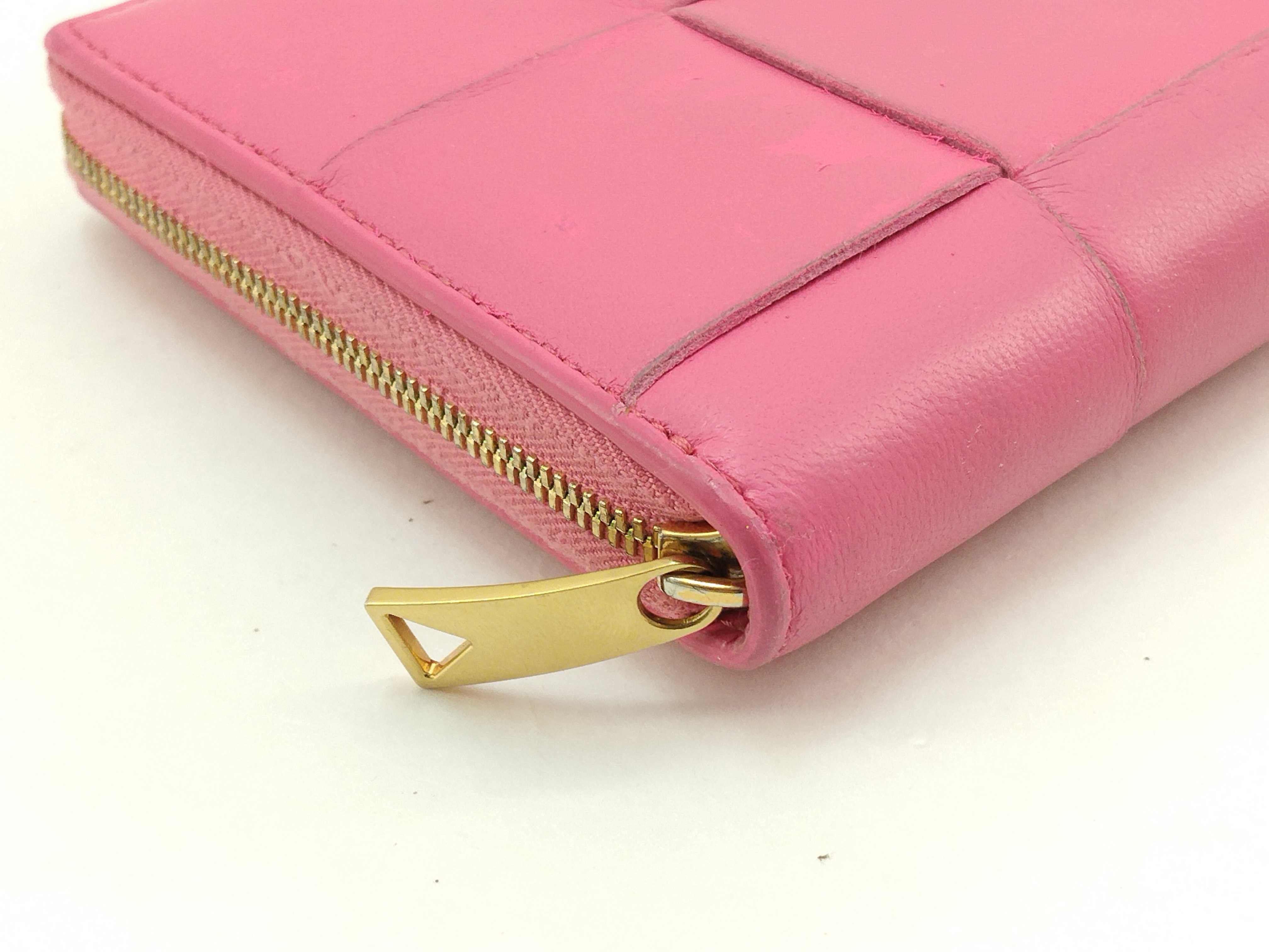 Intrecciato Long Wallet, Pink — view 6