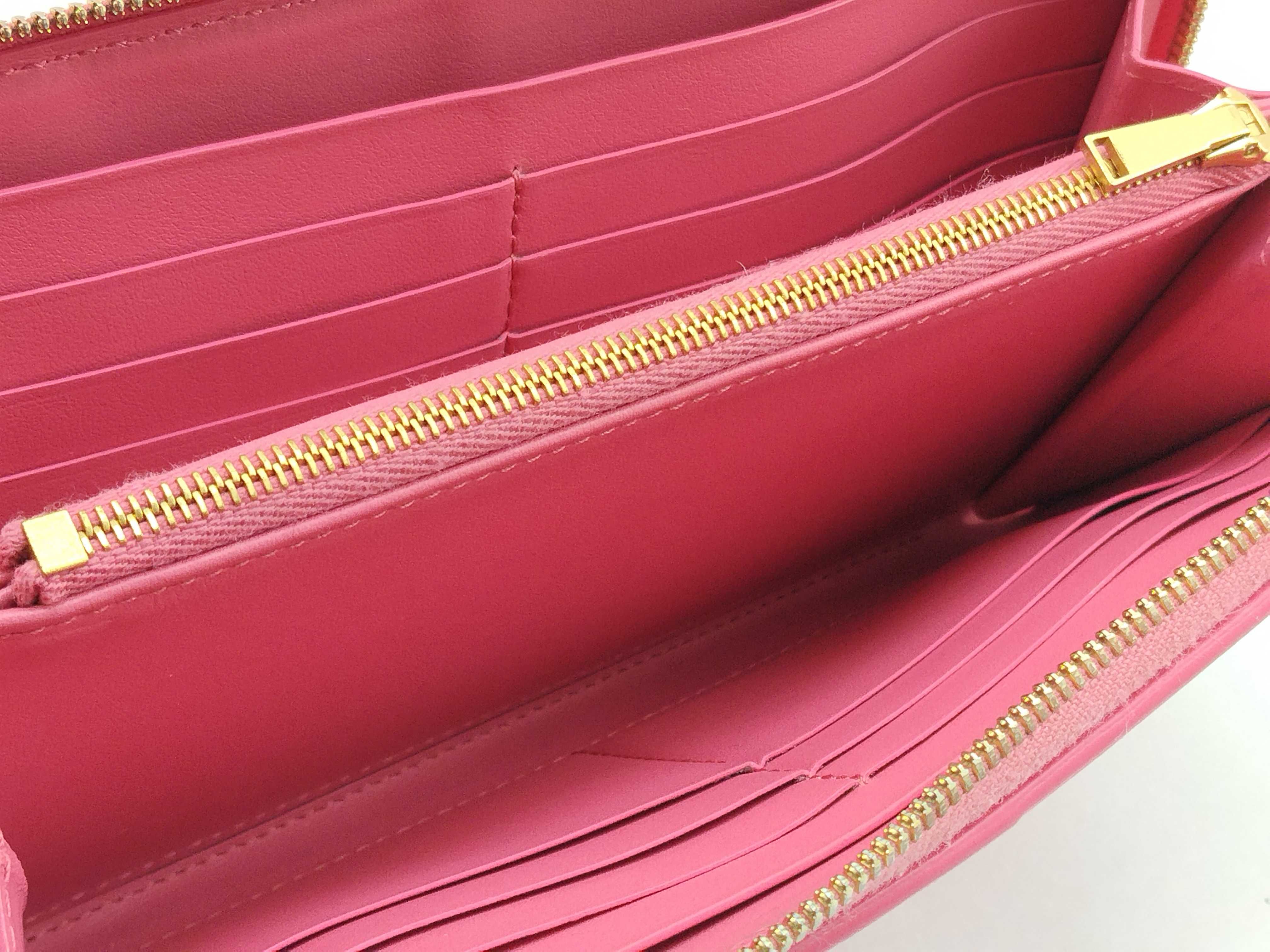 Intrecciato Long Wallet, Pink — view 9