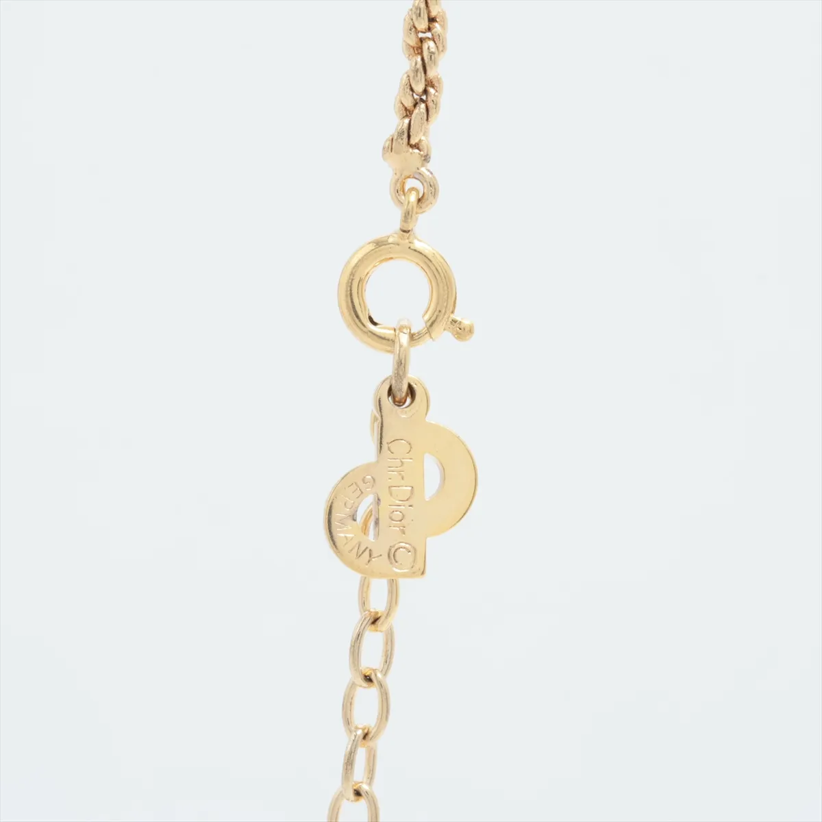shell motif necklace, GP gold, — view 3
