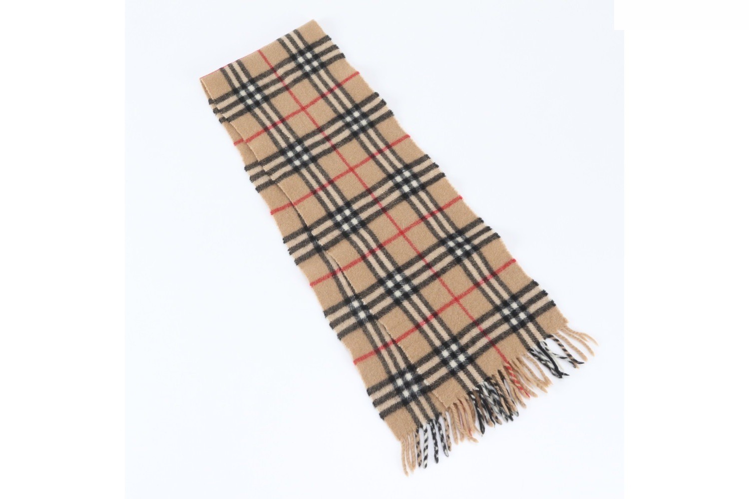 Nova Check scarf with tags attached. — view 2
