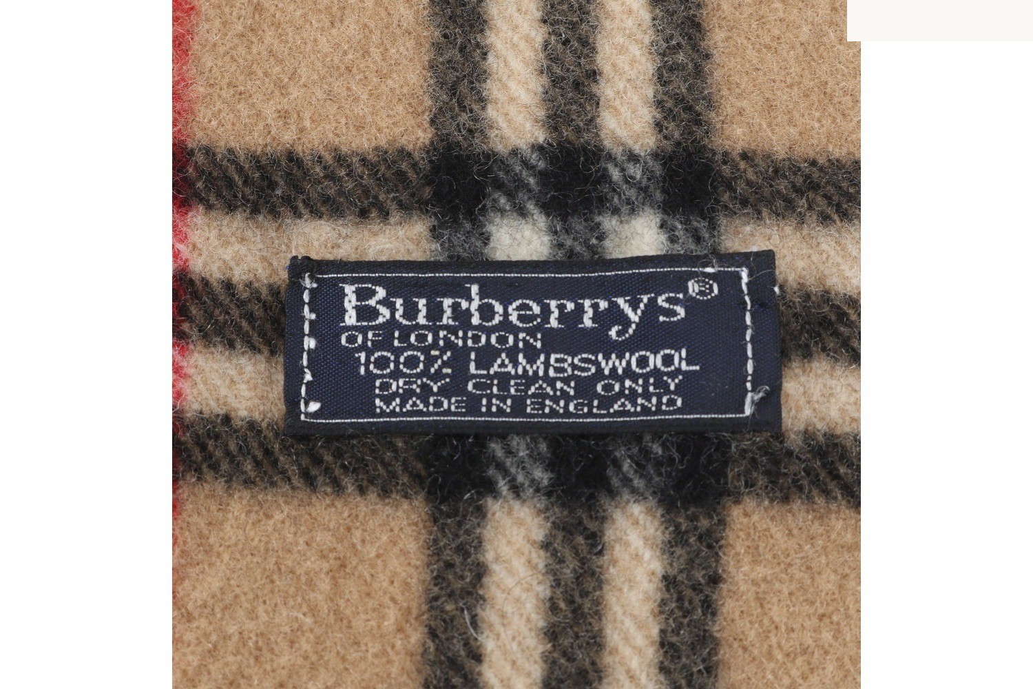 Nova Check scarf with tags attached. — view 3