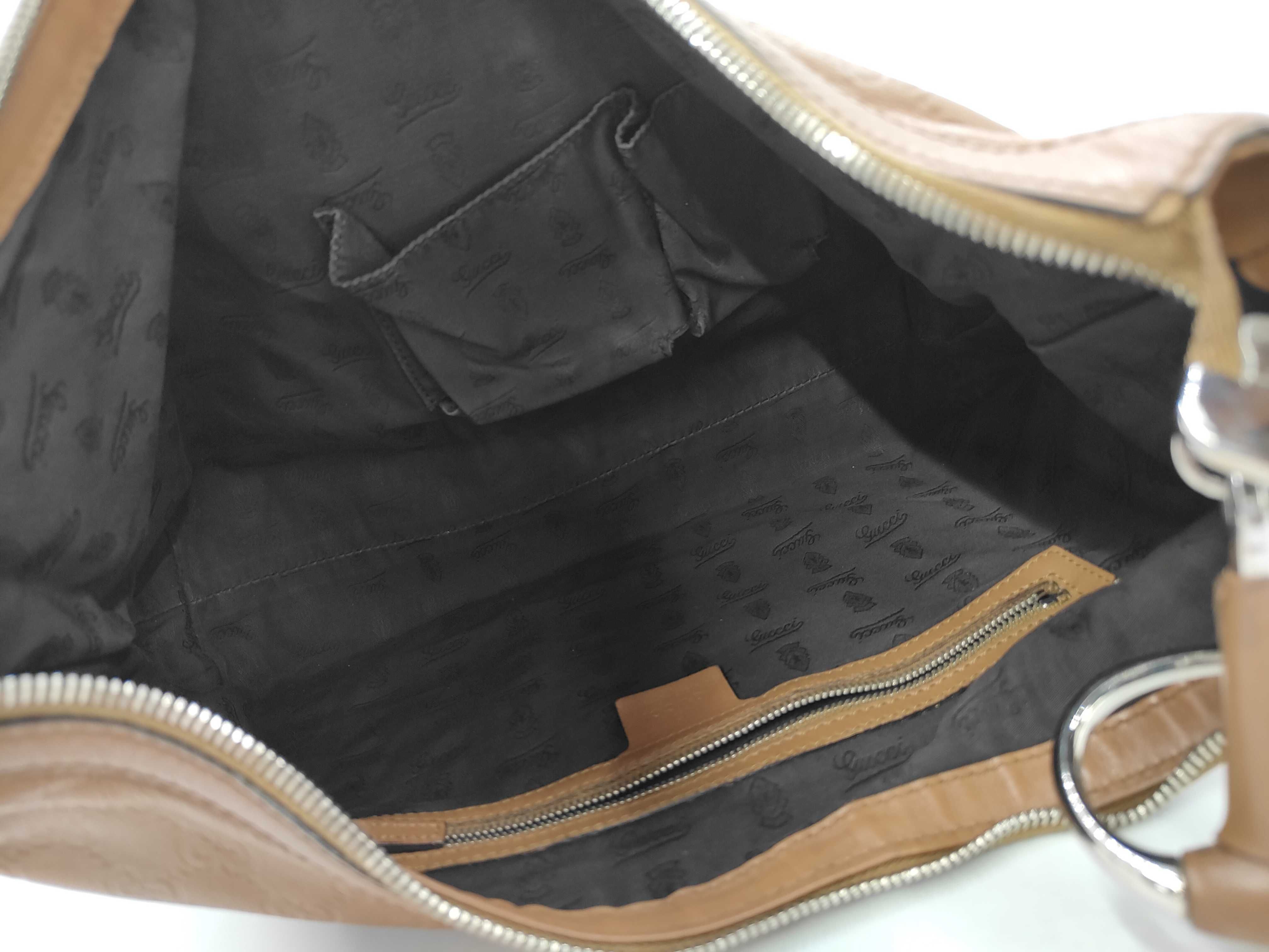 Horsebit Shoulder Bag Handbag GG Shima Leather Bag — view 9