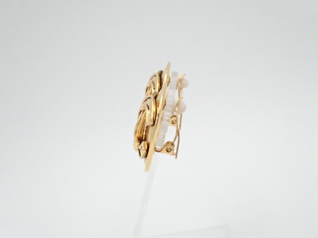 Coco Mark Gold Earrings — view 3