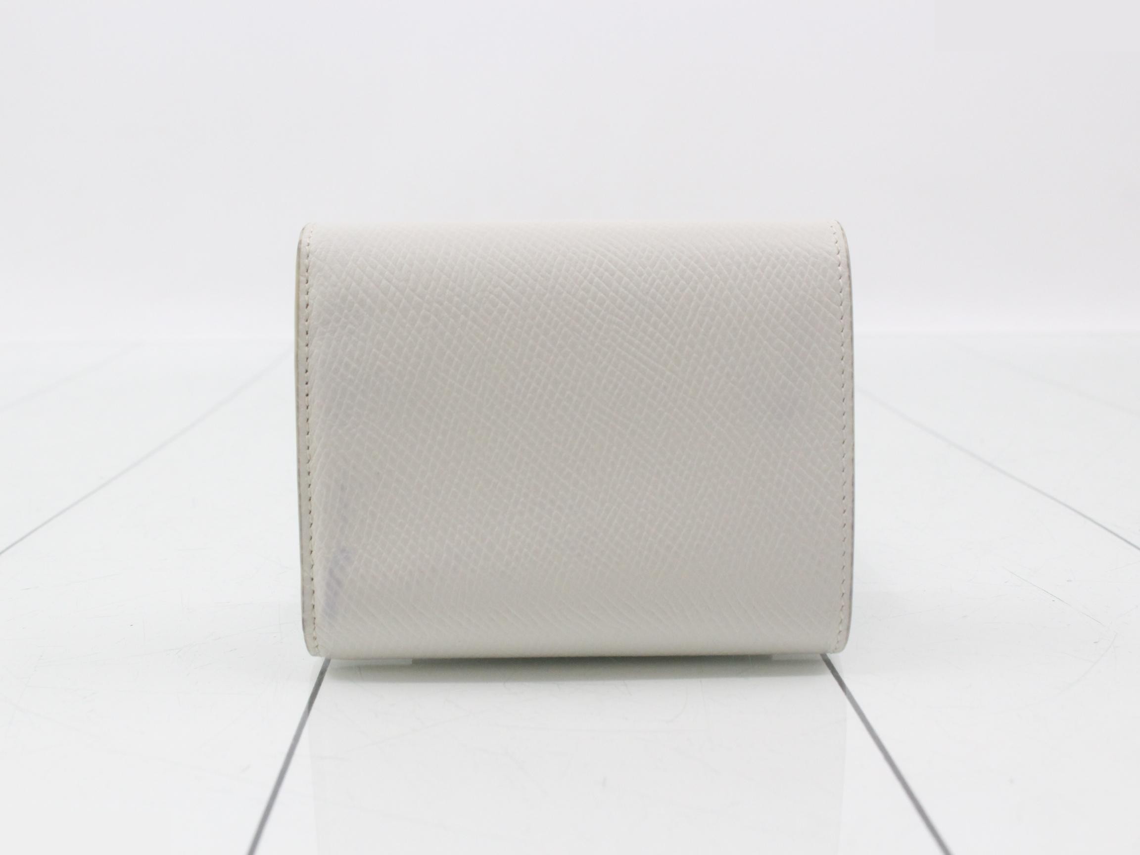 Tri-fold wallet, white, leather — view 2
