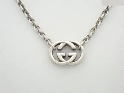 Interlocking G Silver Necklace, 925 Sterling Silver, 28.2g
