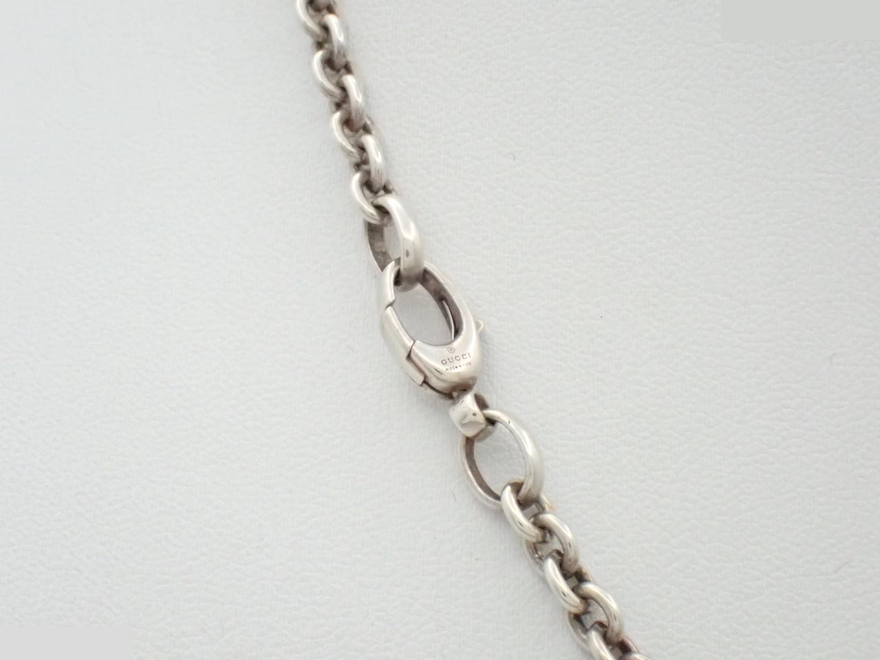 Interlocking G Silver Necklace, 925 Sterling Silver, 28.2g — view 2