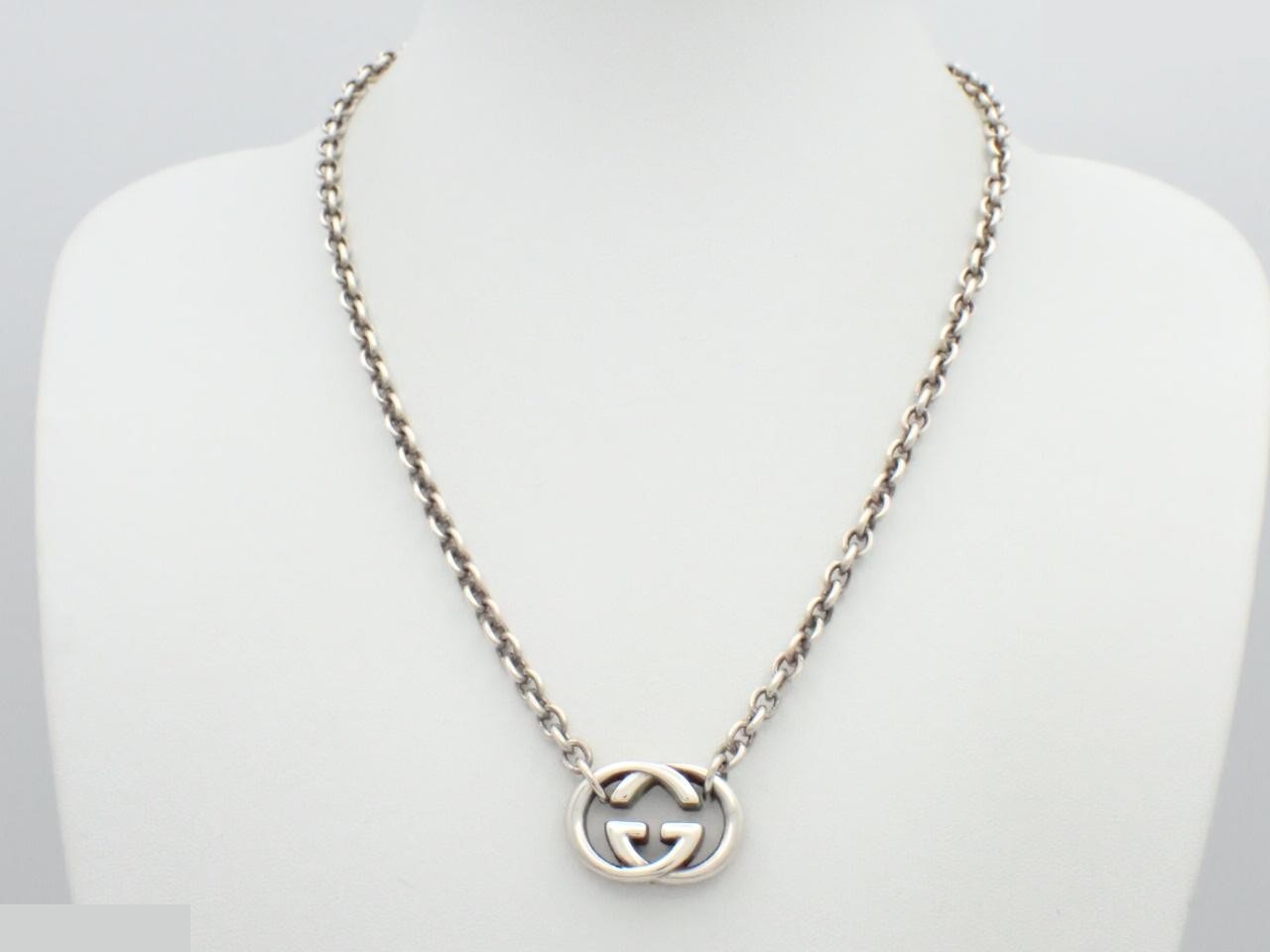 Interlocking G Silver Necklace, 925 Sterling Silver, 28.2g — view 3