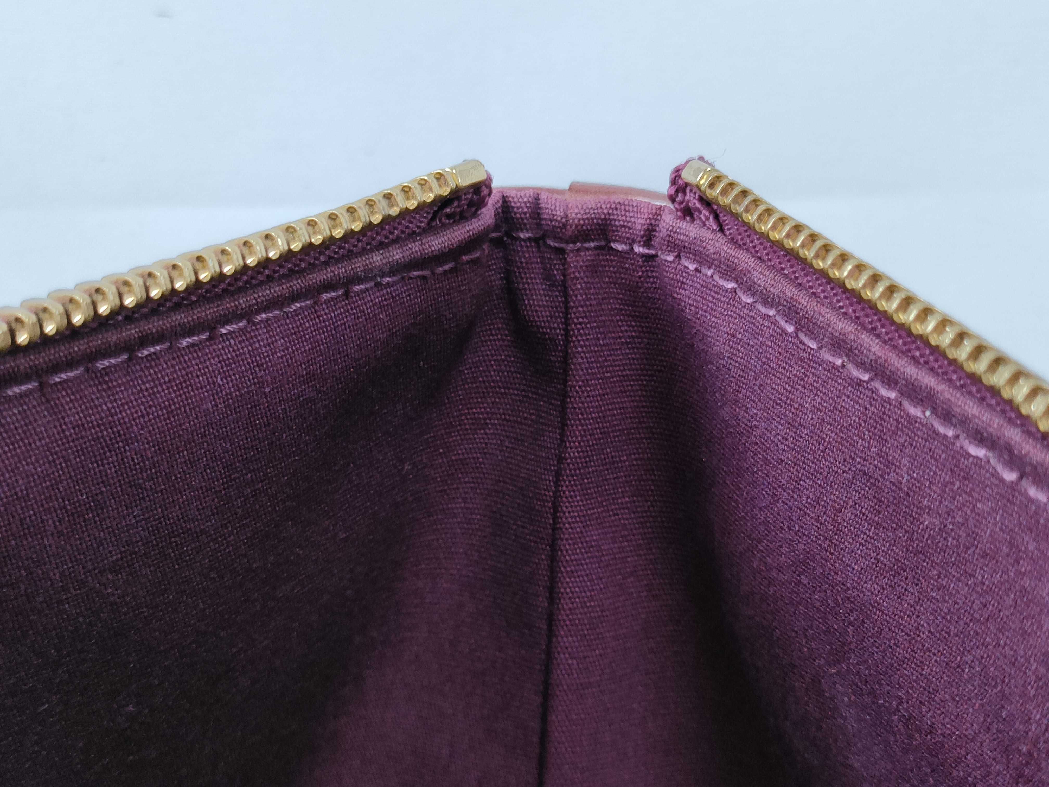 Wine Red Vernis Monogram Handbag — view 12