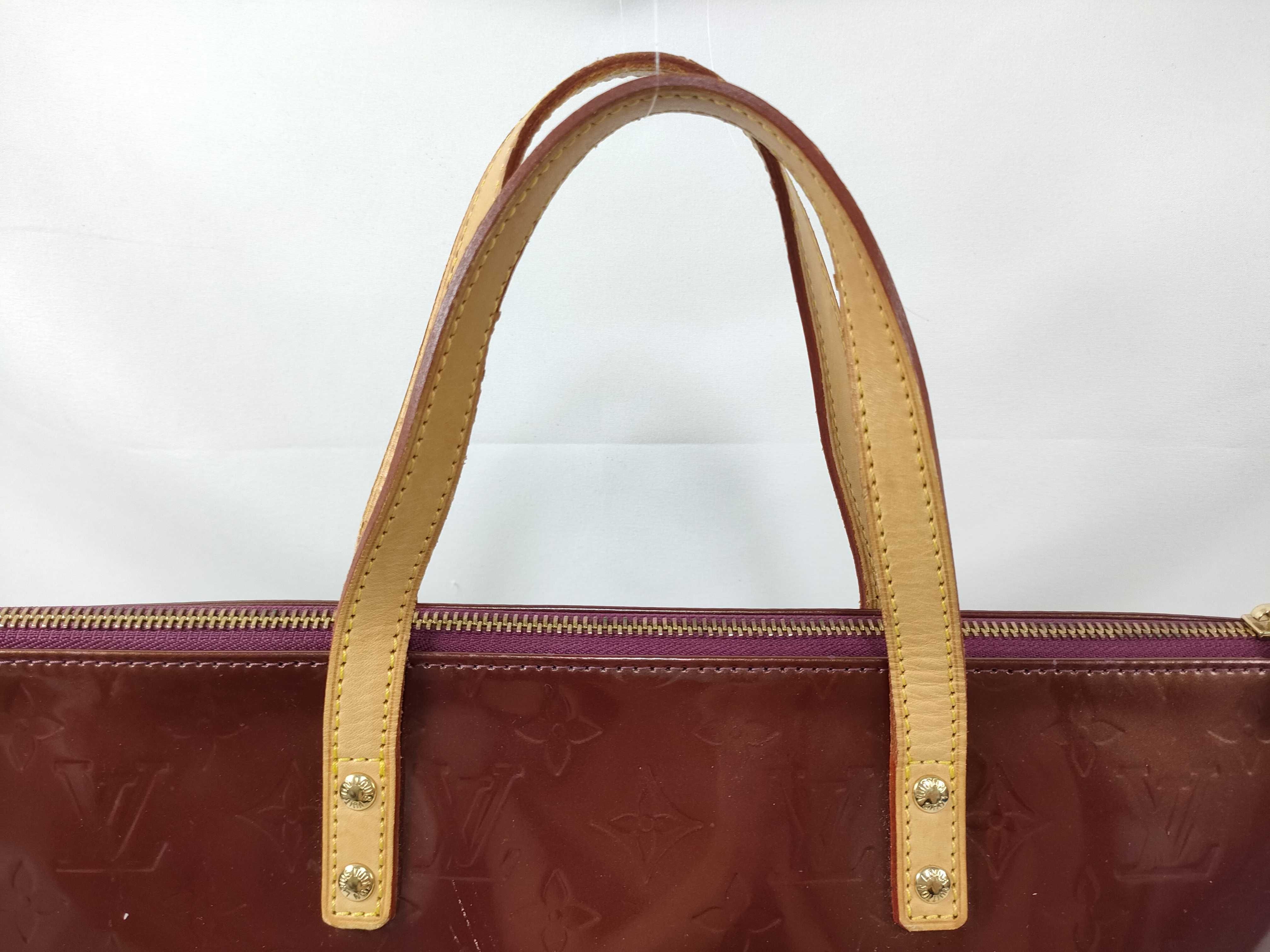 Wine Red Vernis Monogram Handbag — view 5