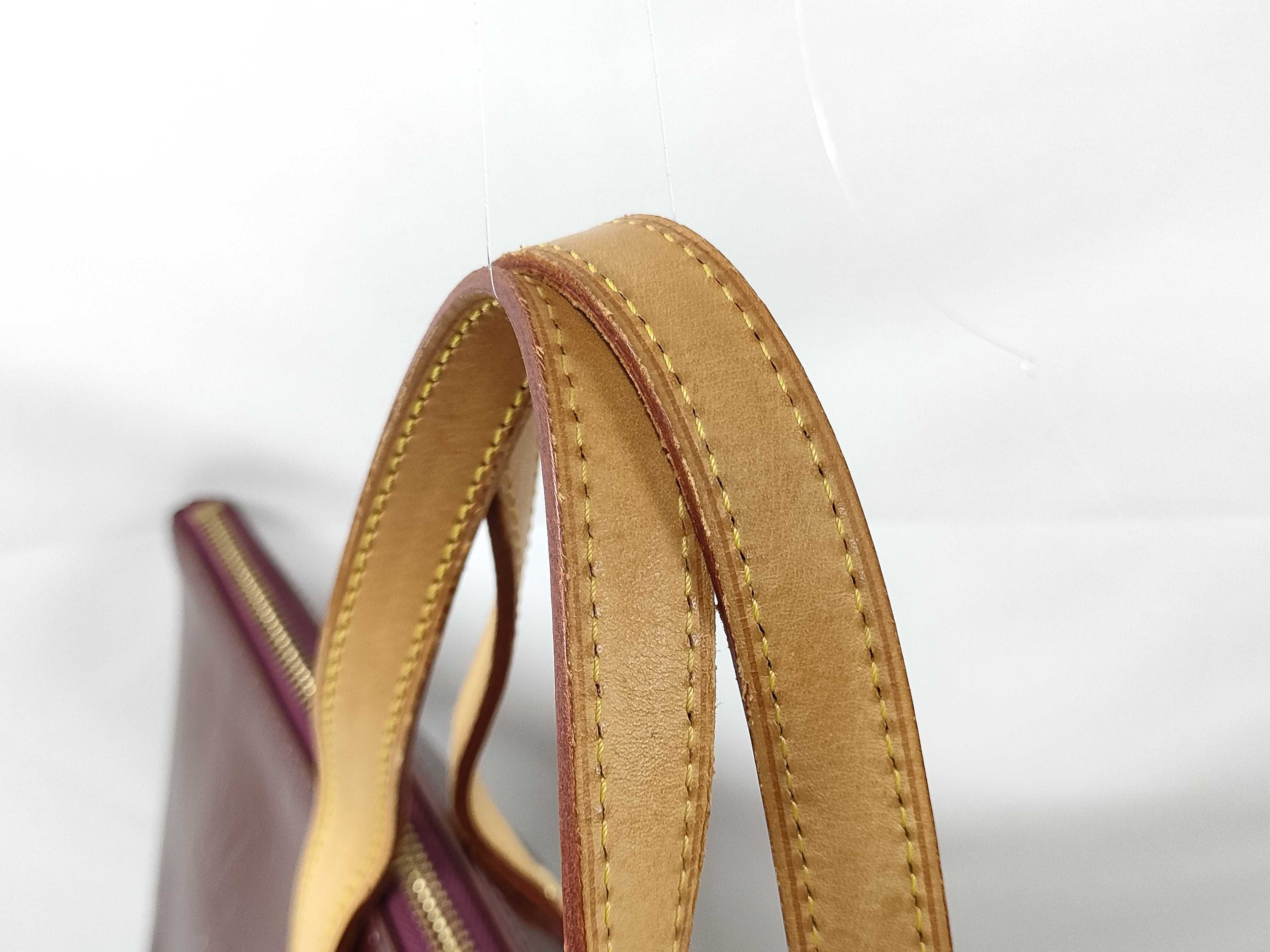 Wine Red Vernis Monogram Handbag — view 6