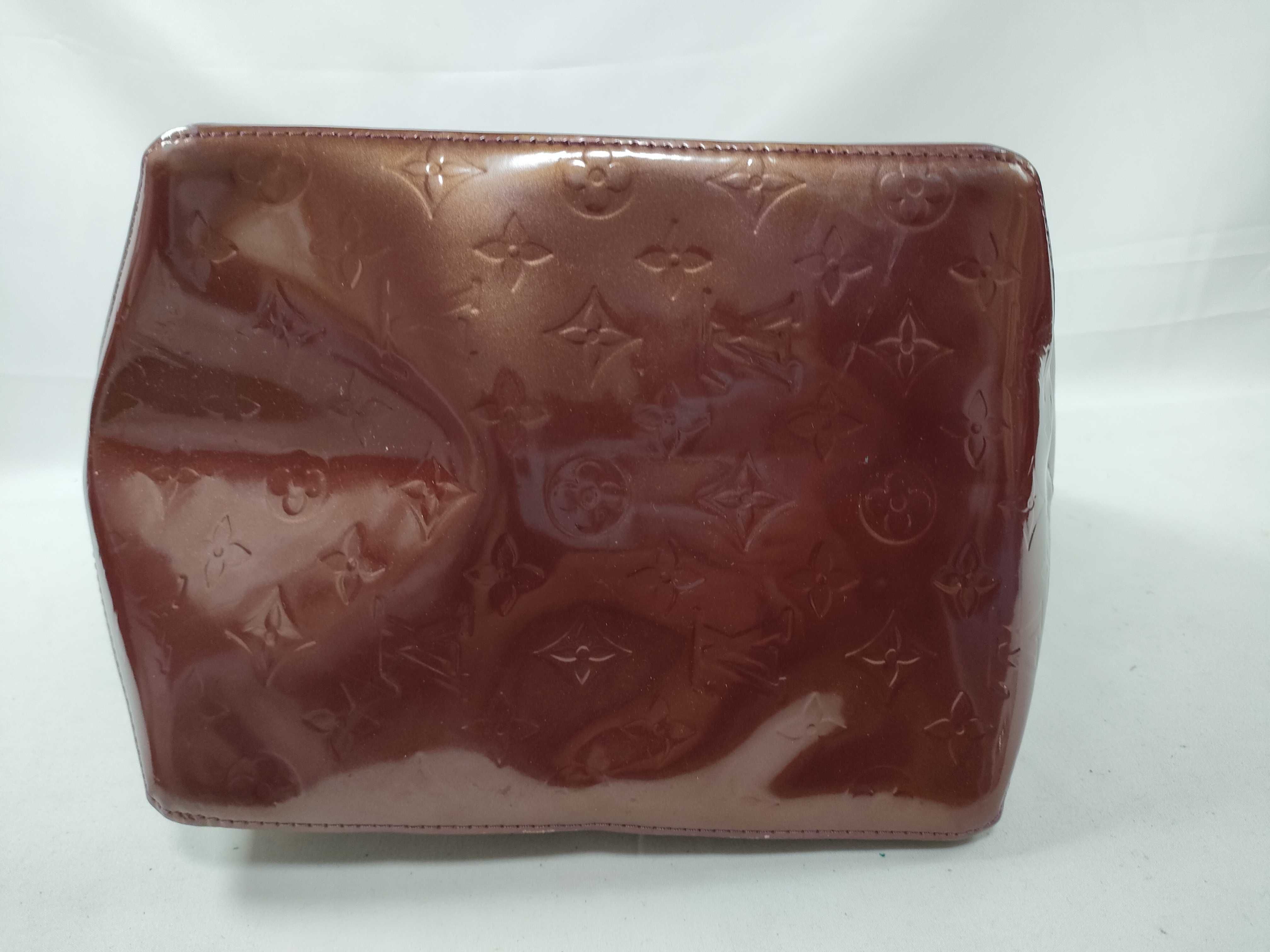 Wine Red Vernis Monogram Handbag — view 8