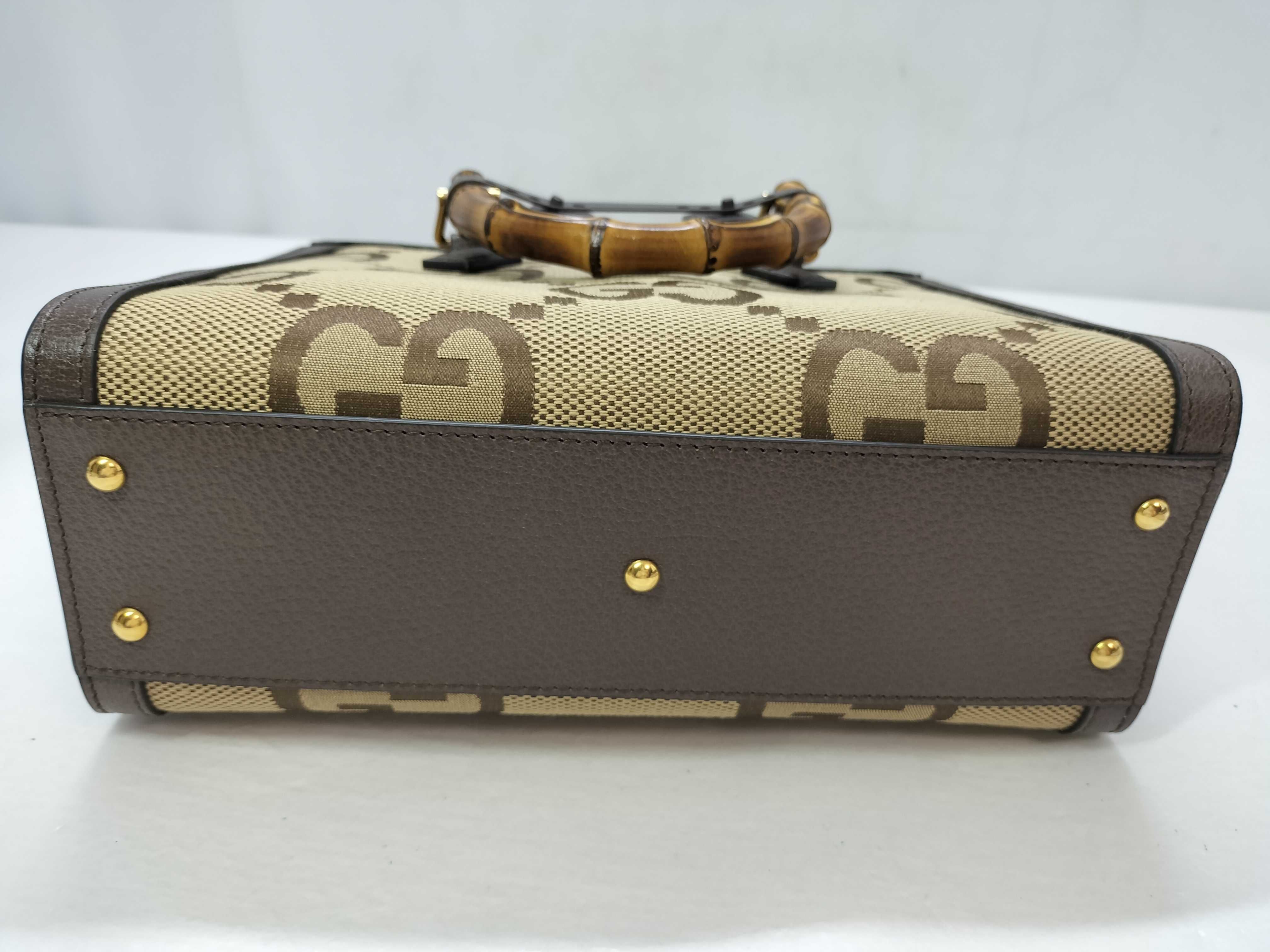 Bamboo Gucci Bamboo GG Diana Jumbo GG Tote Bag Shoulder Bag — view 11