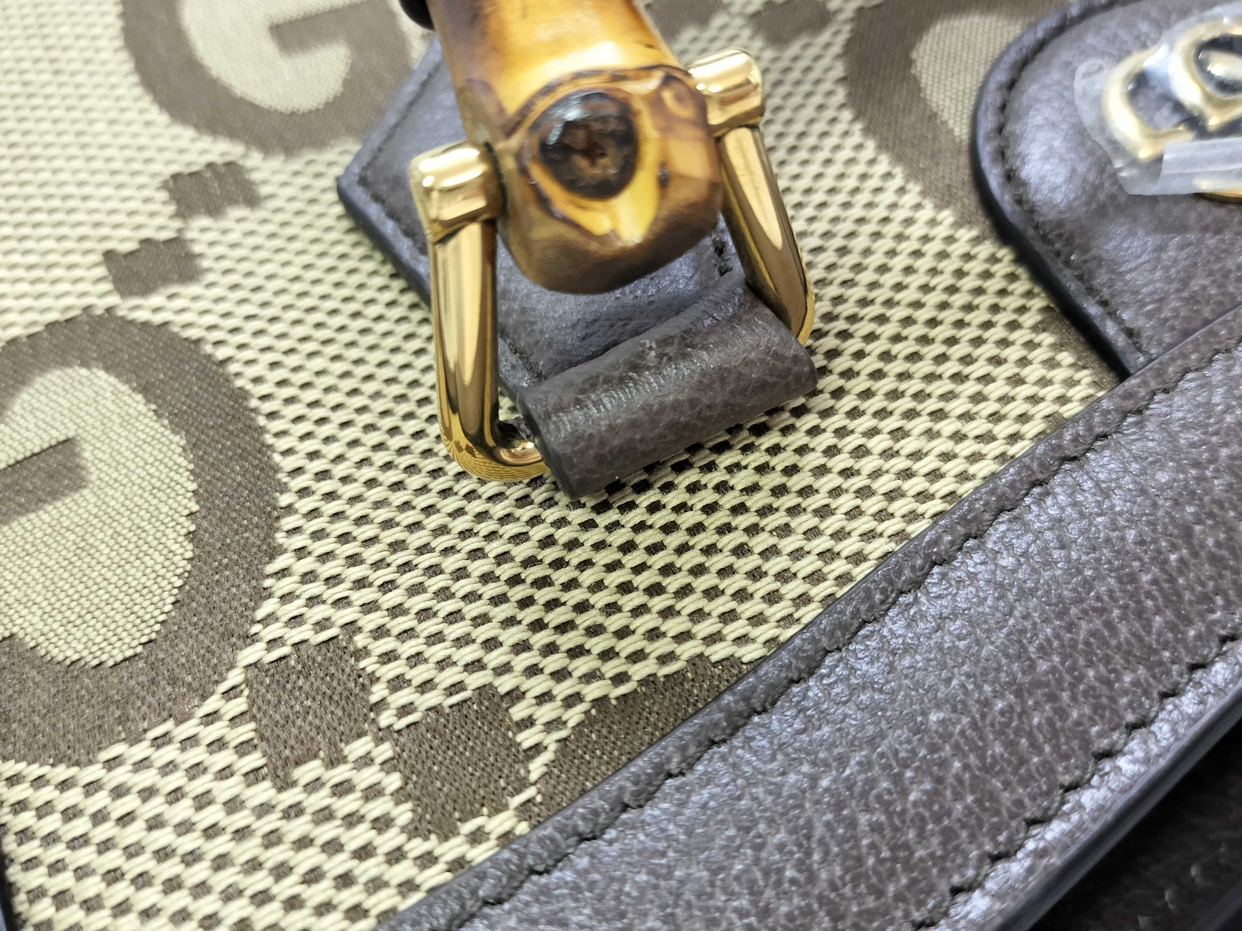 Bamboo Gucci Bamboo GG Diana Jumbo GG Tote Bag Shoulder Bag — view 5