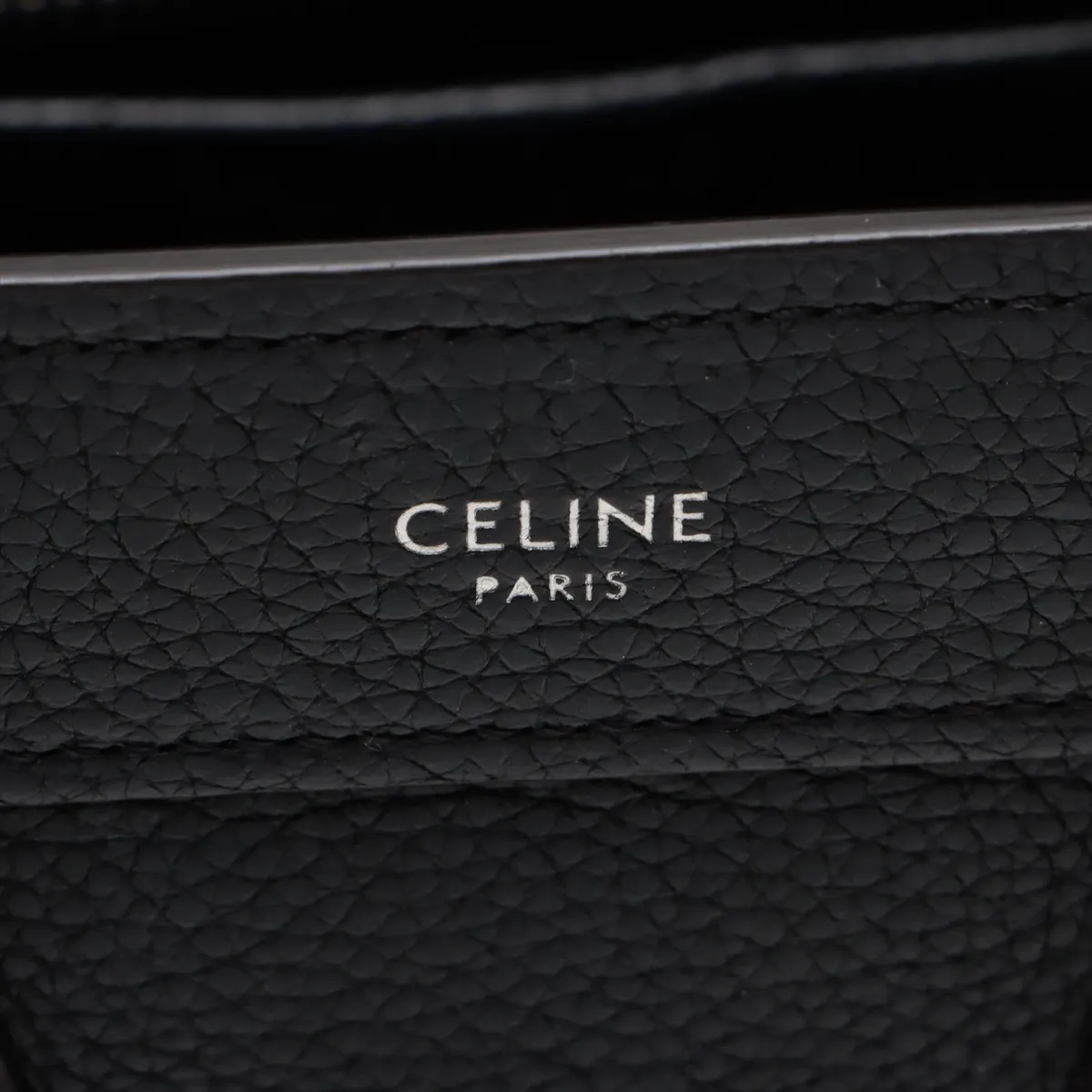 Luggage Nano Shopper Leather 2-Way Handbag, Black — view 11