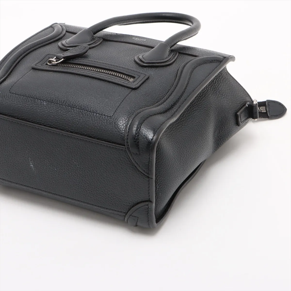 Luggage Nano Shopper Leather 2-Way Handbag, Black — view 3