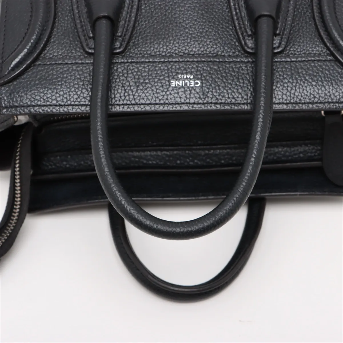 Luggage Nano Shopper Leather 2-Way Handbag, Black — view 5