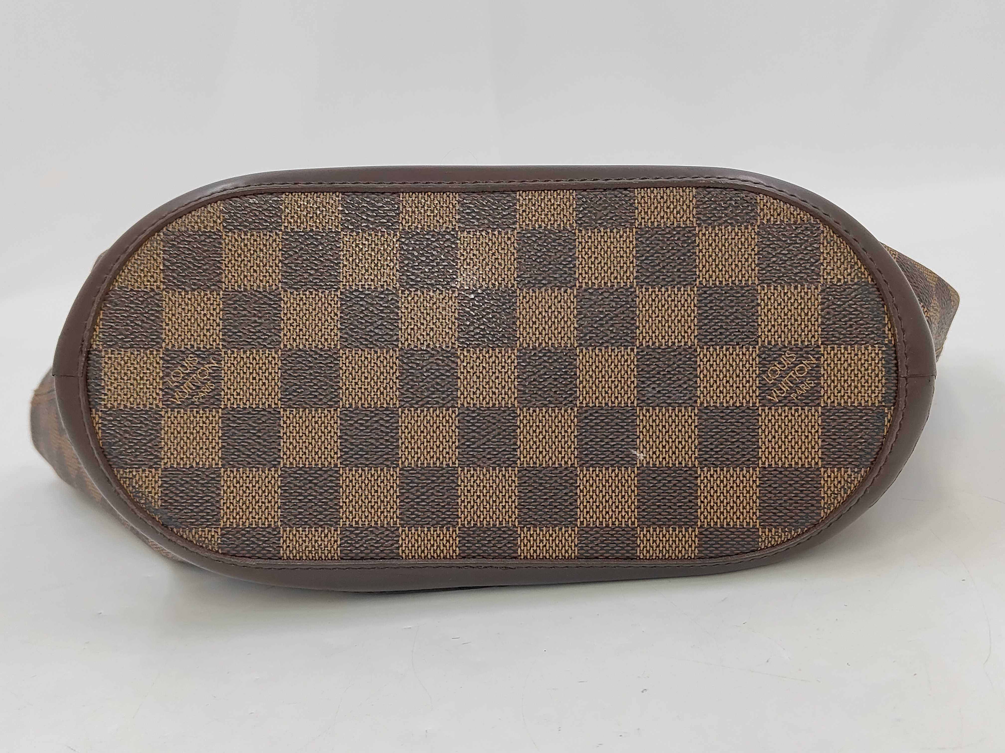 Damier Tote Bag, Brown with Red Interior — view 6