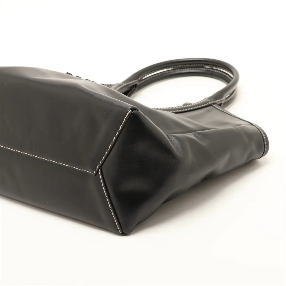 Ivy Leather 2-Way Handbag, Black — view 3