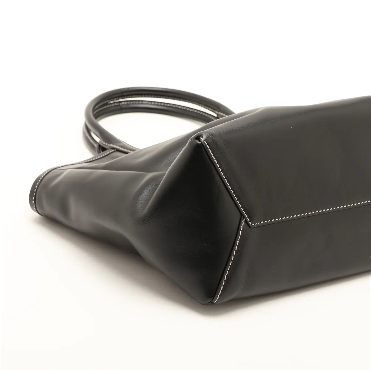 Ivy Leather 2-Way Handbag, Black — view 4