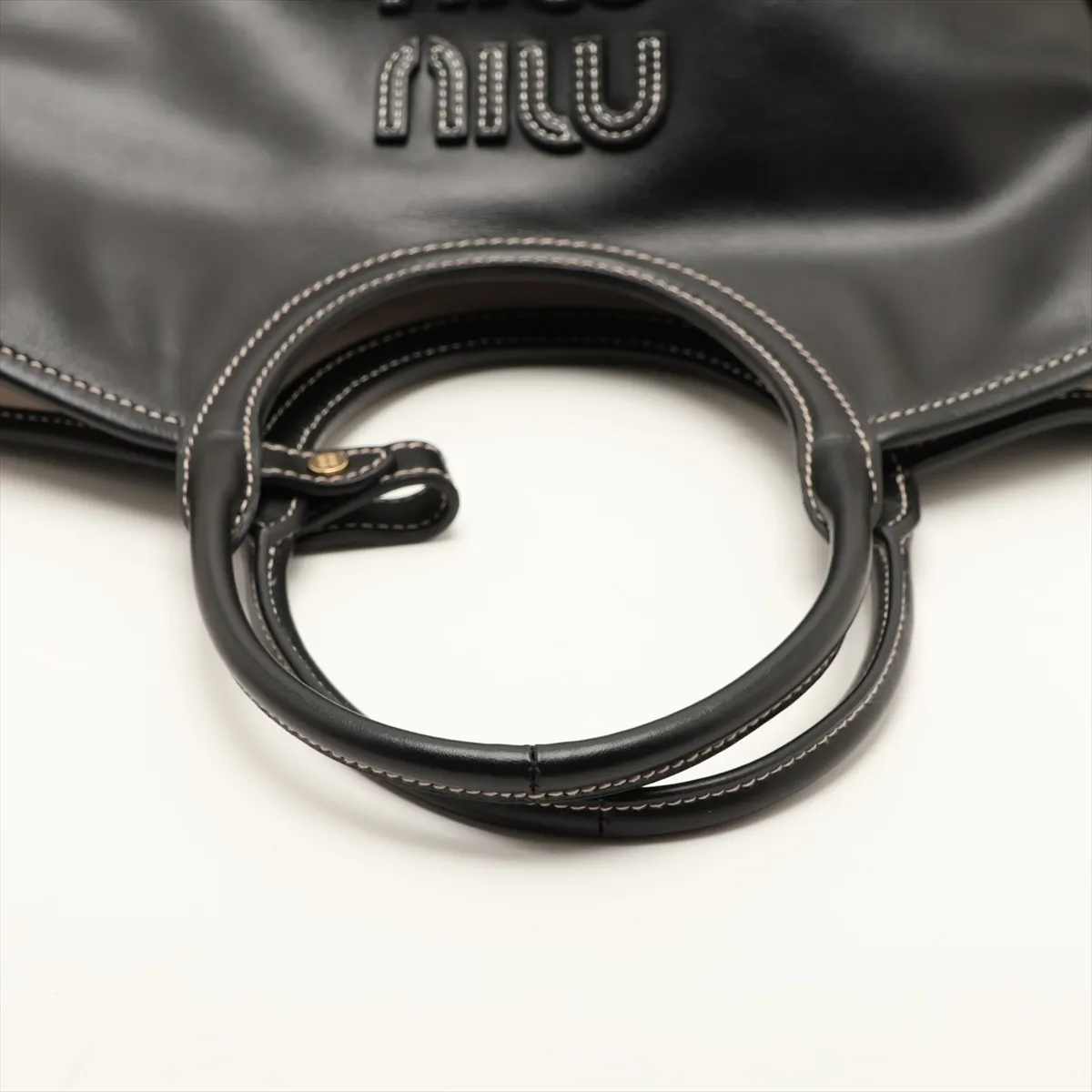 Ivy Leather 2-Way Handbag, Black — view 5