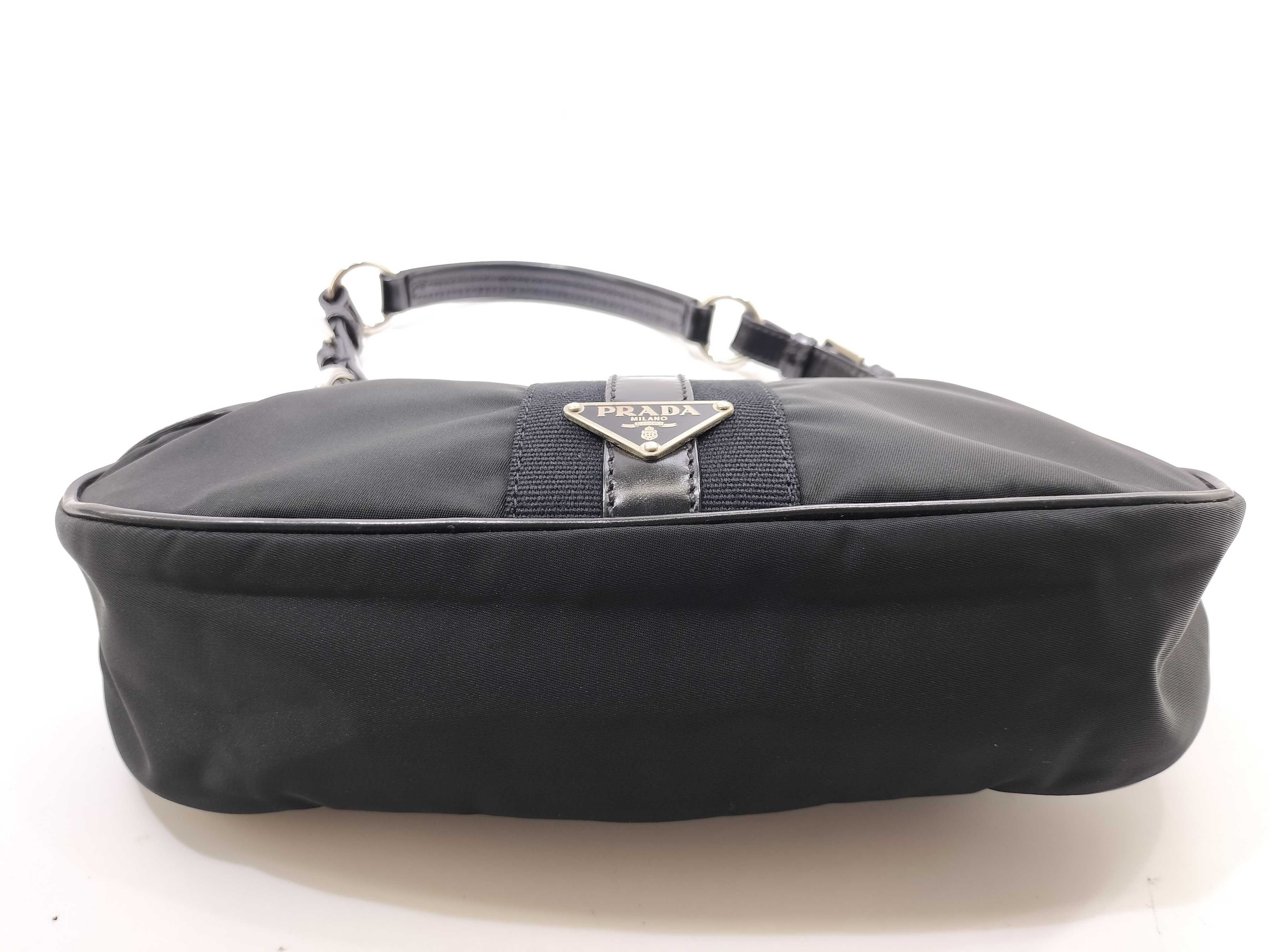 Nylon Prada Handbag Triangle Logo Black Bag Shoulder Bag — view 3
