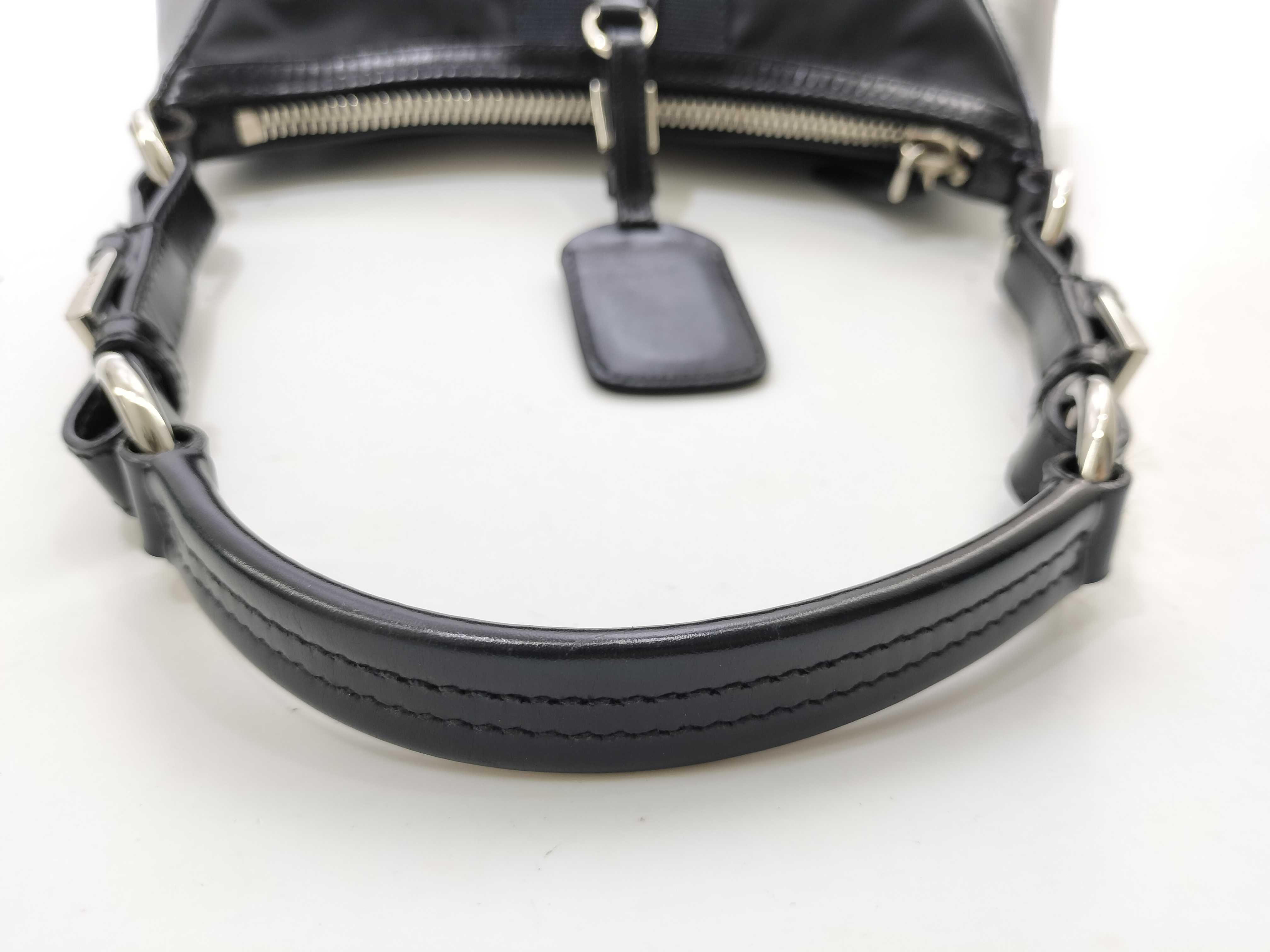 Nylon Prada Handbag Triangle Logo Black Bag Shoulder Bag — view 8